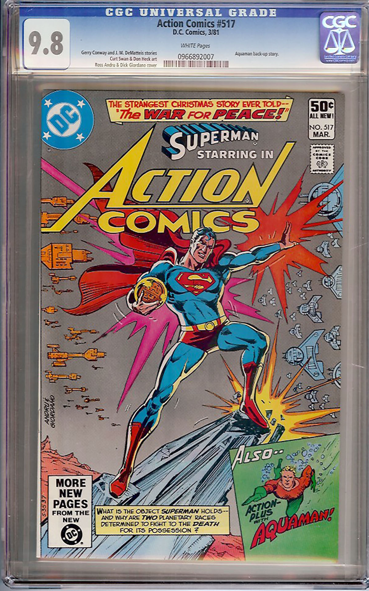 Action Comics #517 CGC 9.8 w