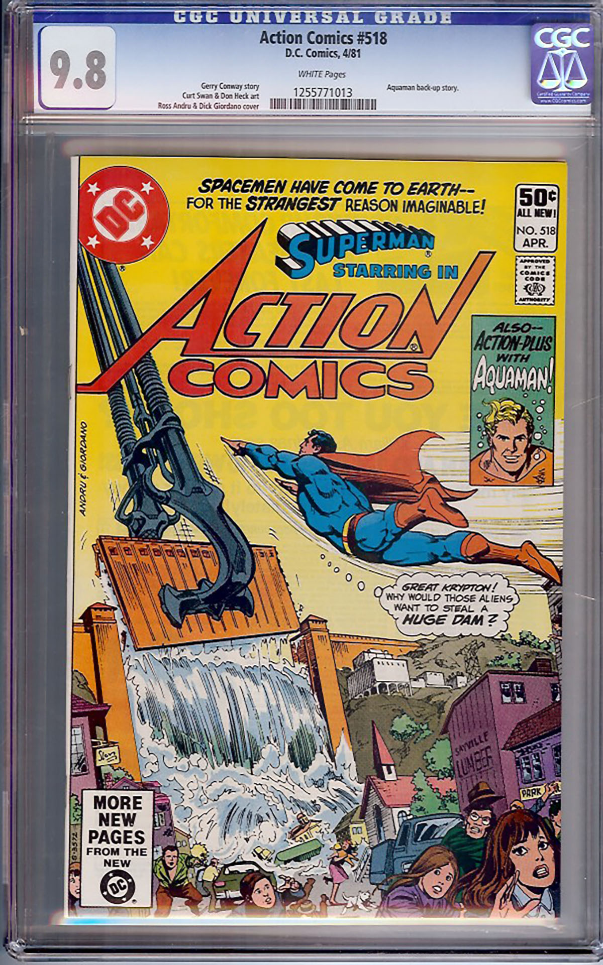 Action Comics #518 CGC 9.8 w