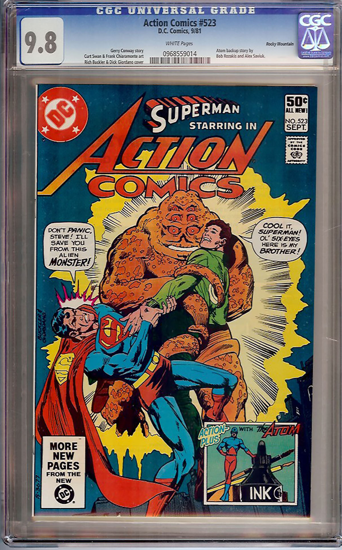 Action Comics #523 CGC 9.8 w Rocky Mountain