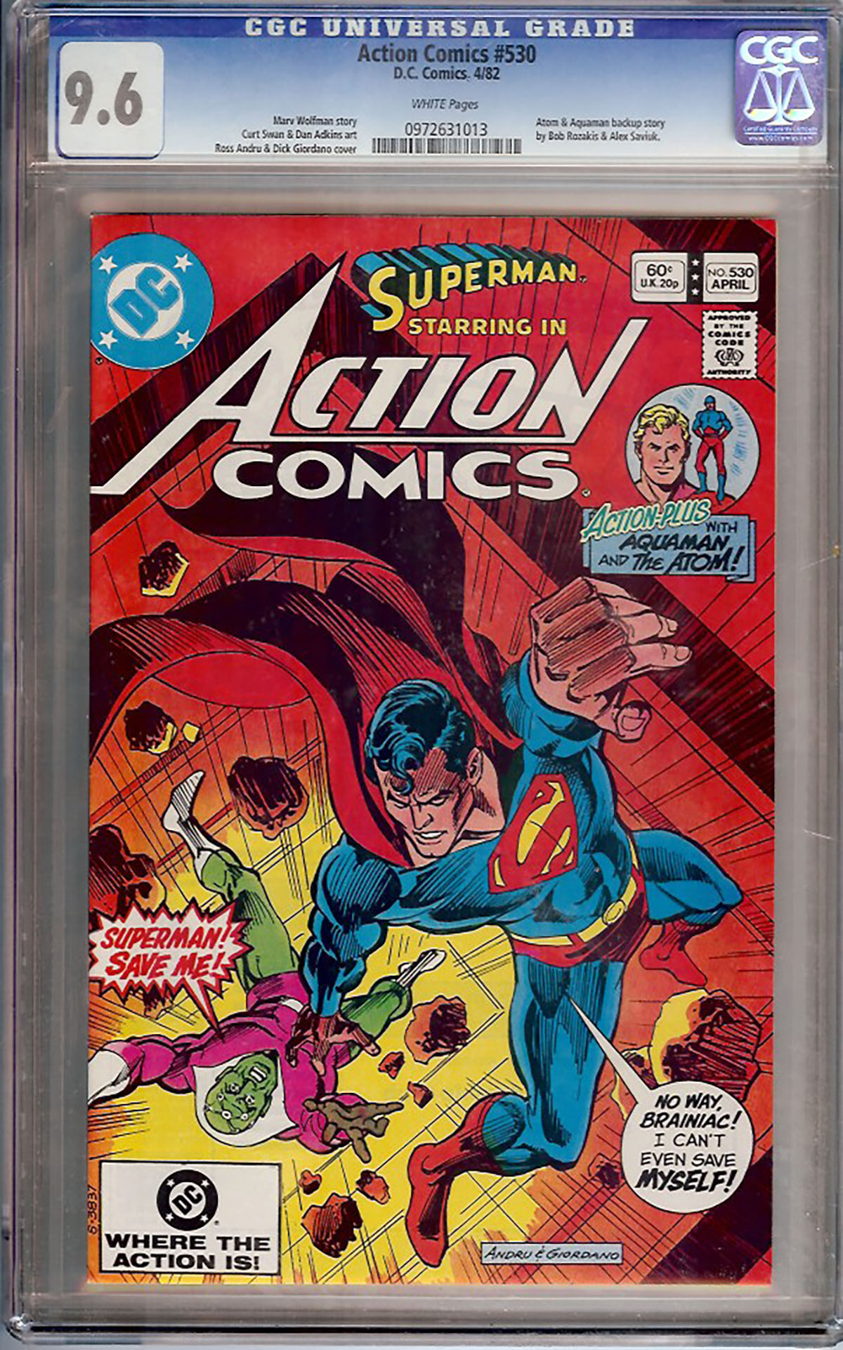 Action Comics #530 CGC 9.6 w