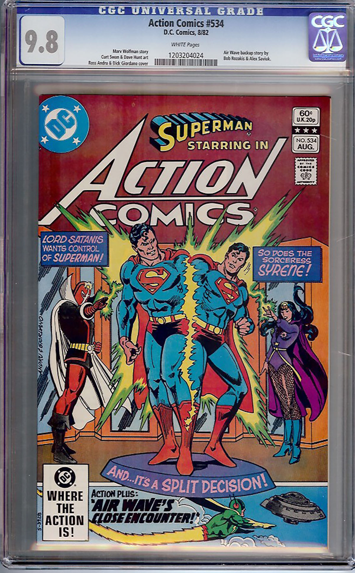 Action Comics #534 CGC 9.8 w