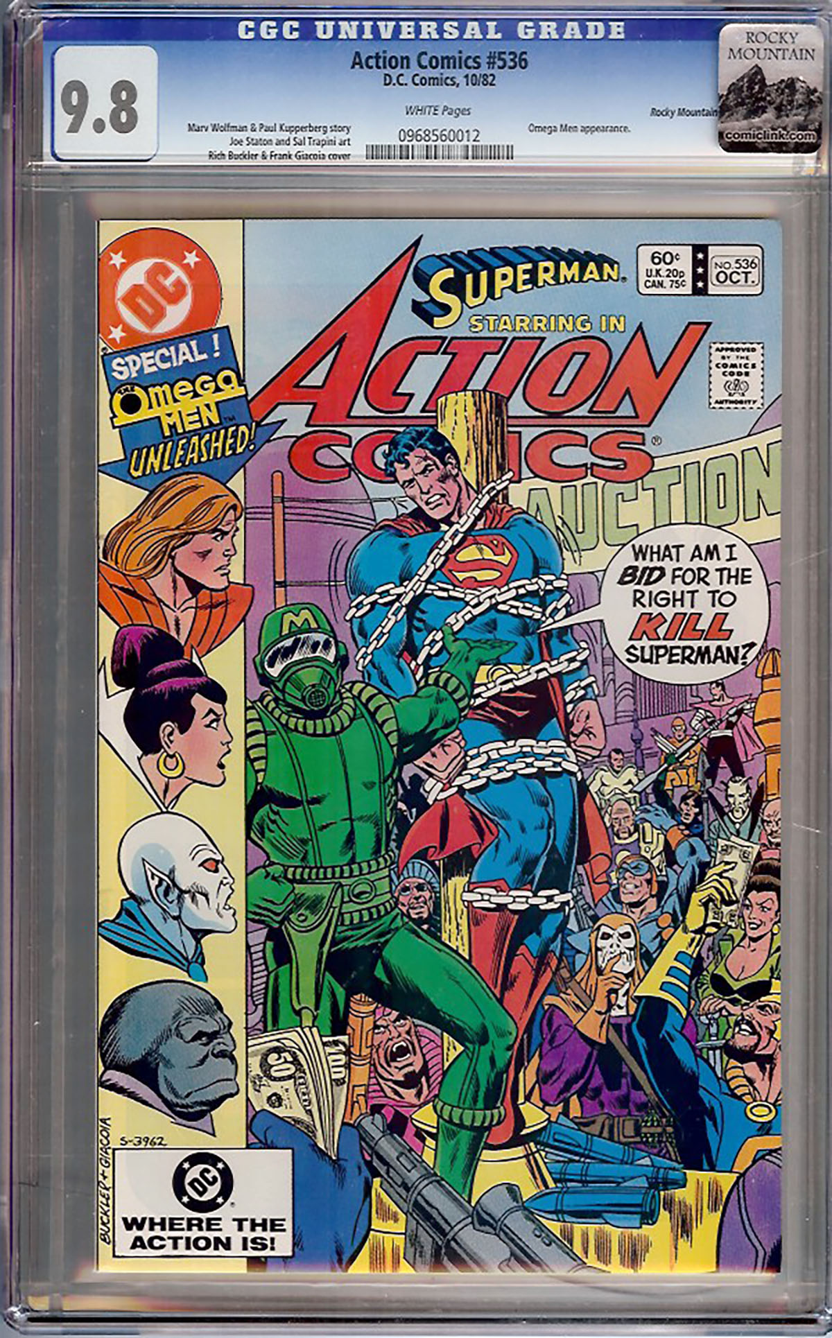 Action Comics #536 CGC 9.8 w Rocky Mountain