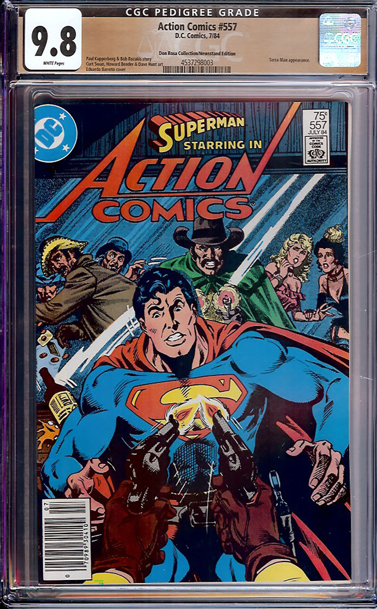 Action Comics #557 CGC 9.8 w Don Rosa Collection