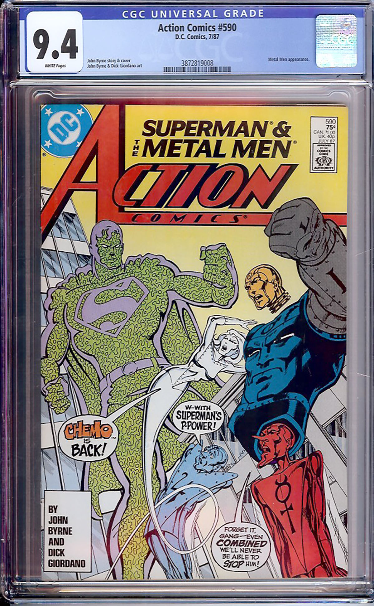 Action Comics #590 CGC 9.4 w