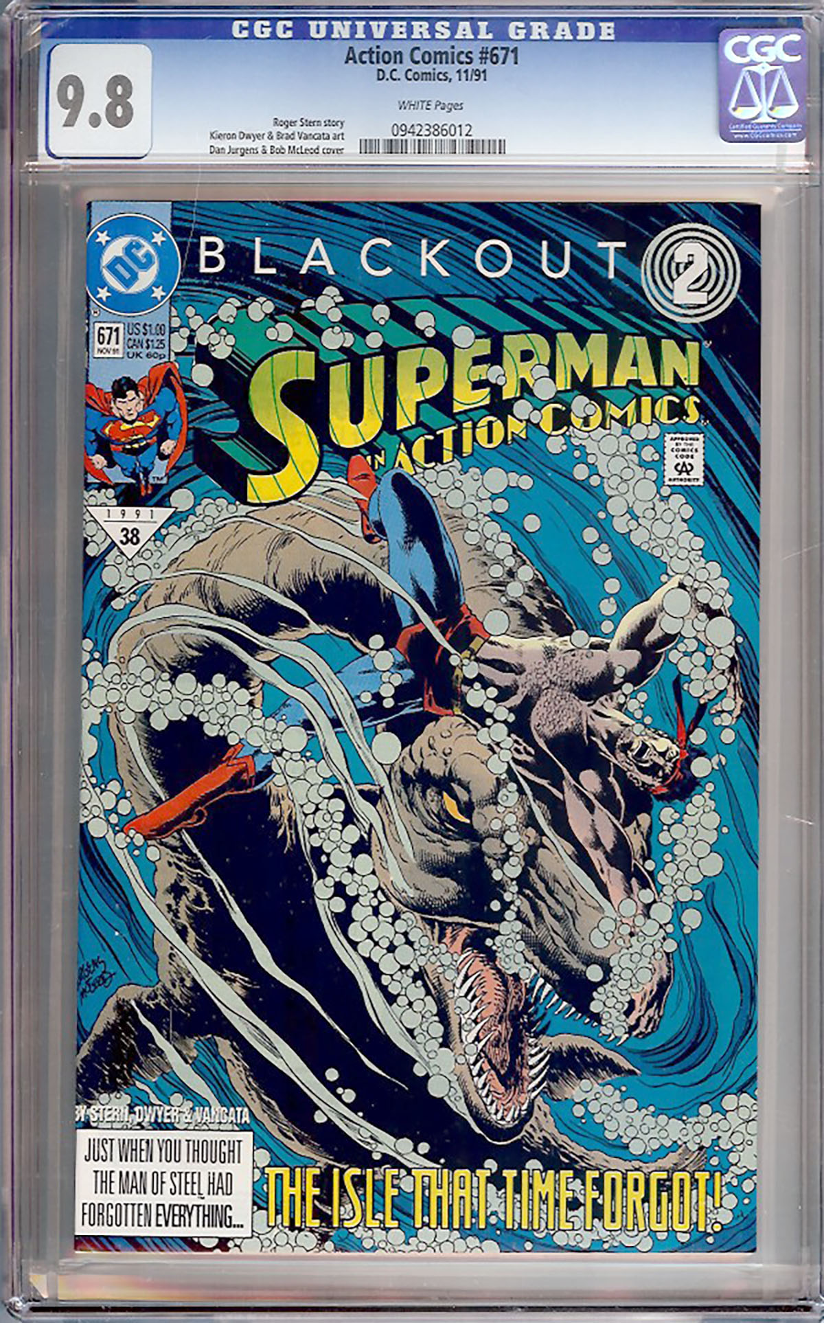 Action Comics #671 CGC 9.8 w