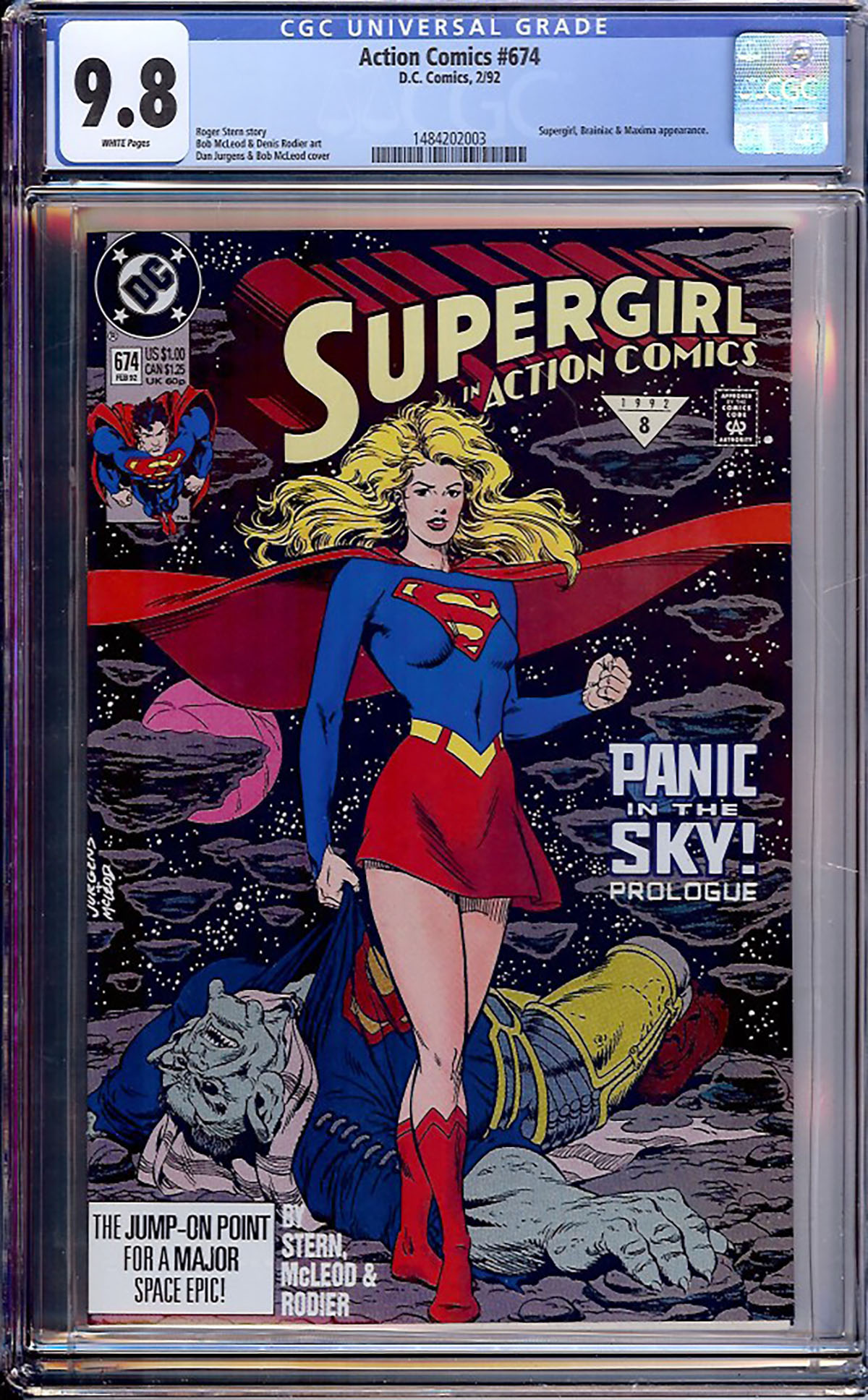 Action Comics #674 CGC 9.8 w