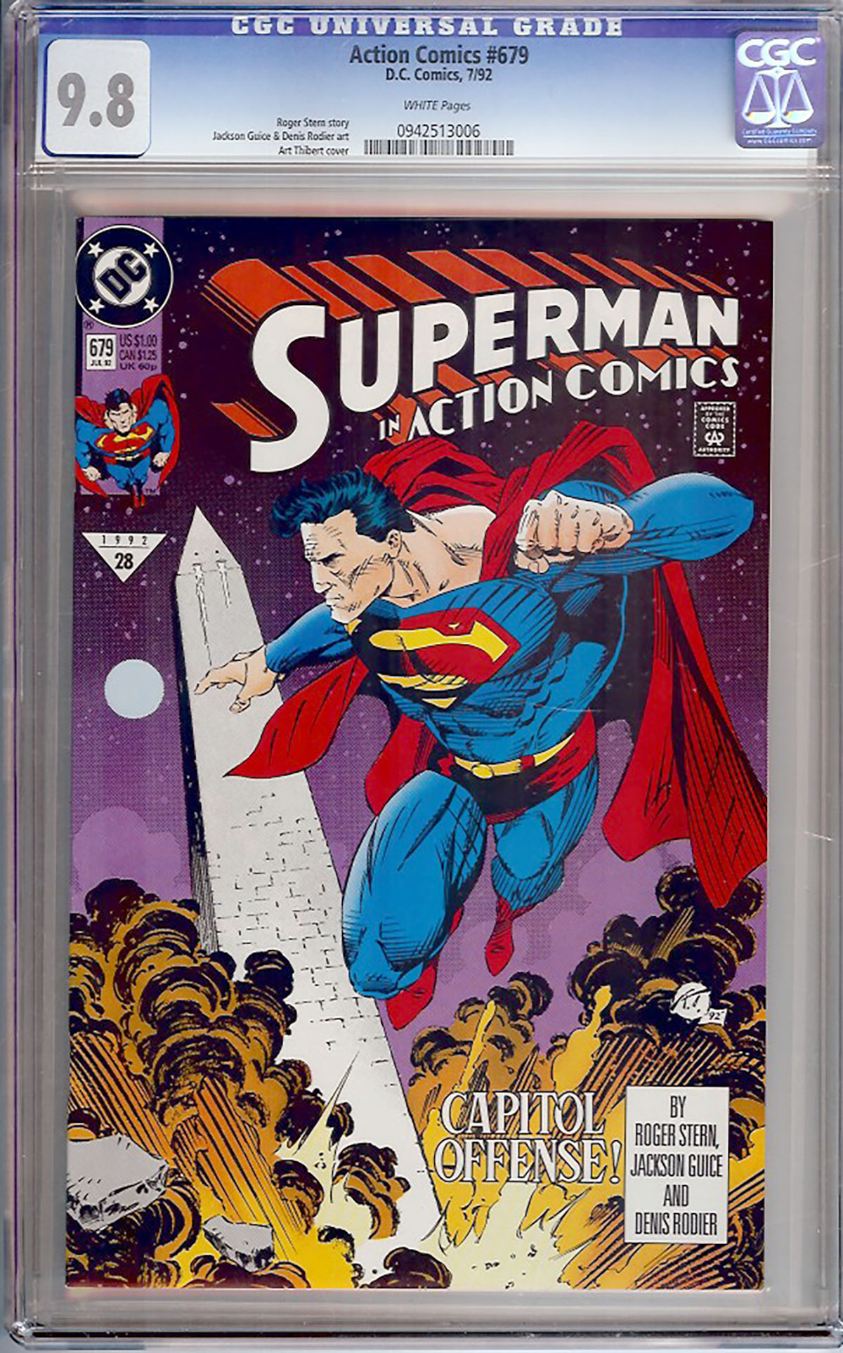 Action Comics #679 CGC 9.8 w