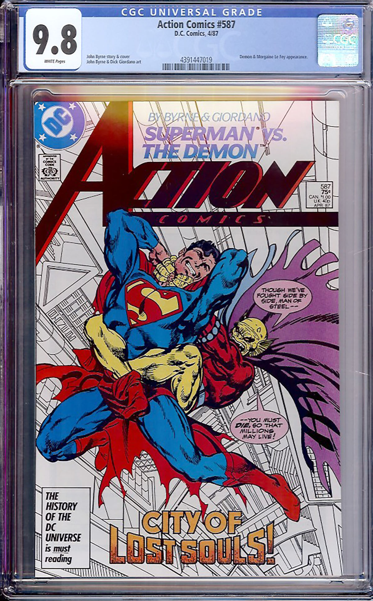 Action Comics #587 CGC 9.8 w