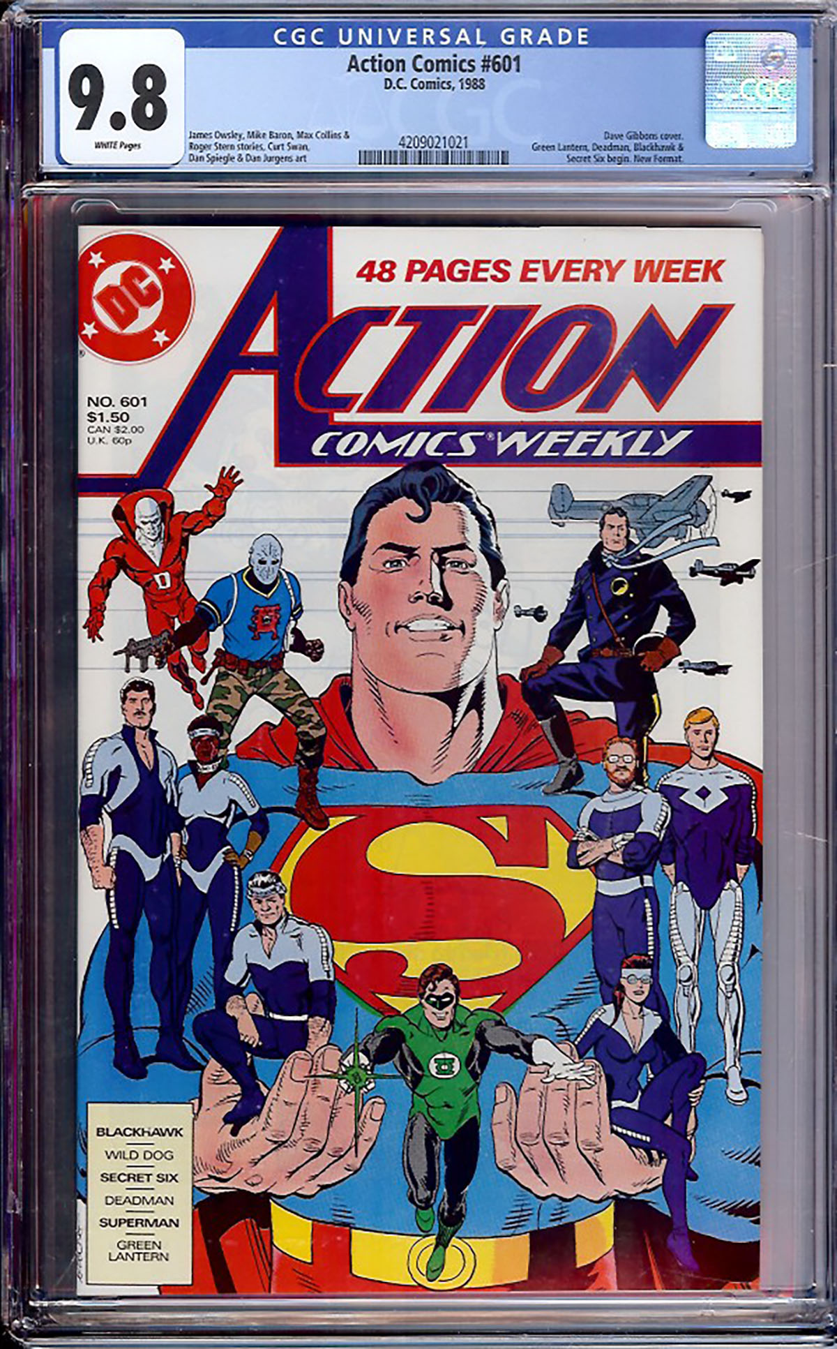 Action Comics #601 CGC 9.8 w
