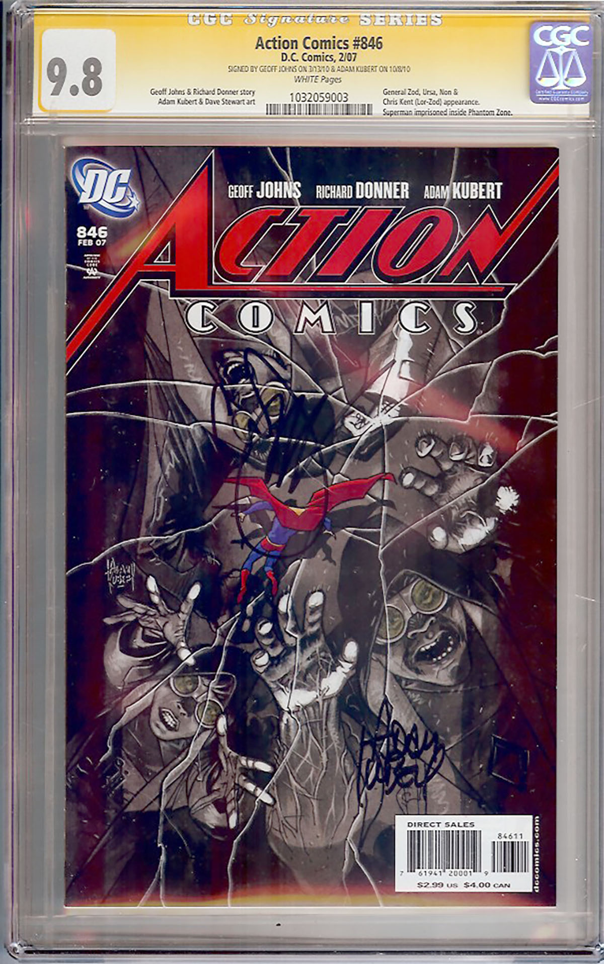 Action Comics #846 CGC 9.8 w CGC Signature SERIES