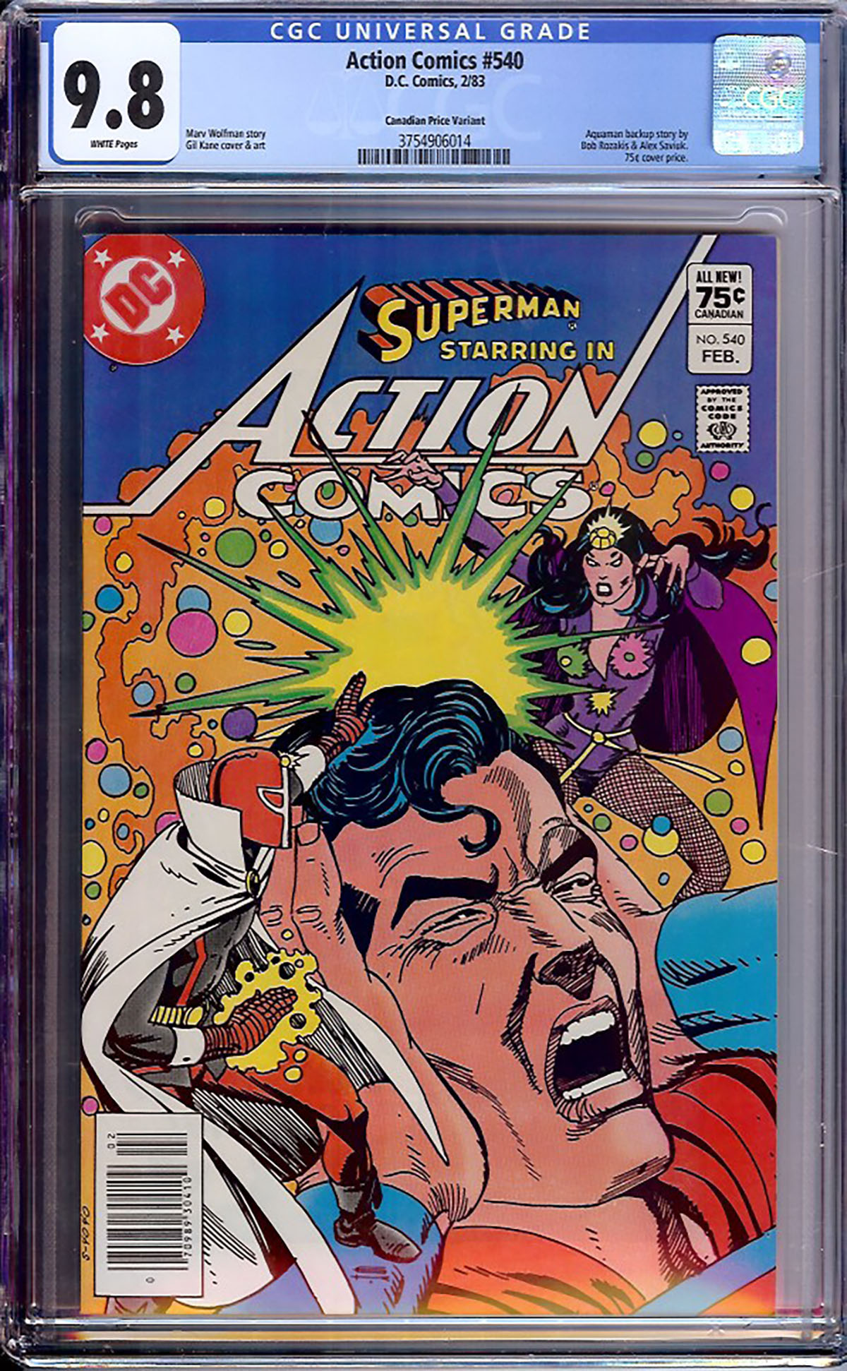 Action Comics #540 CGC 9.8 w Canadian Price Variant