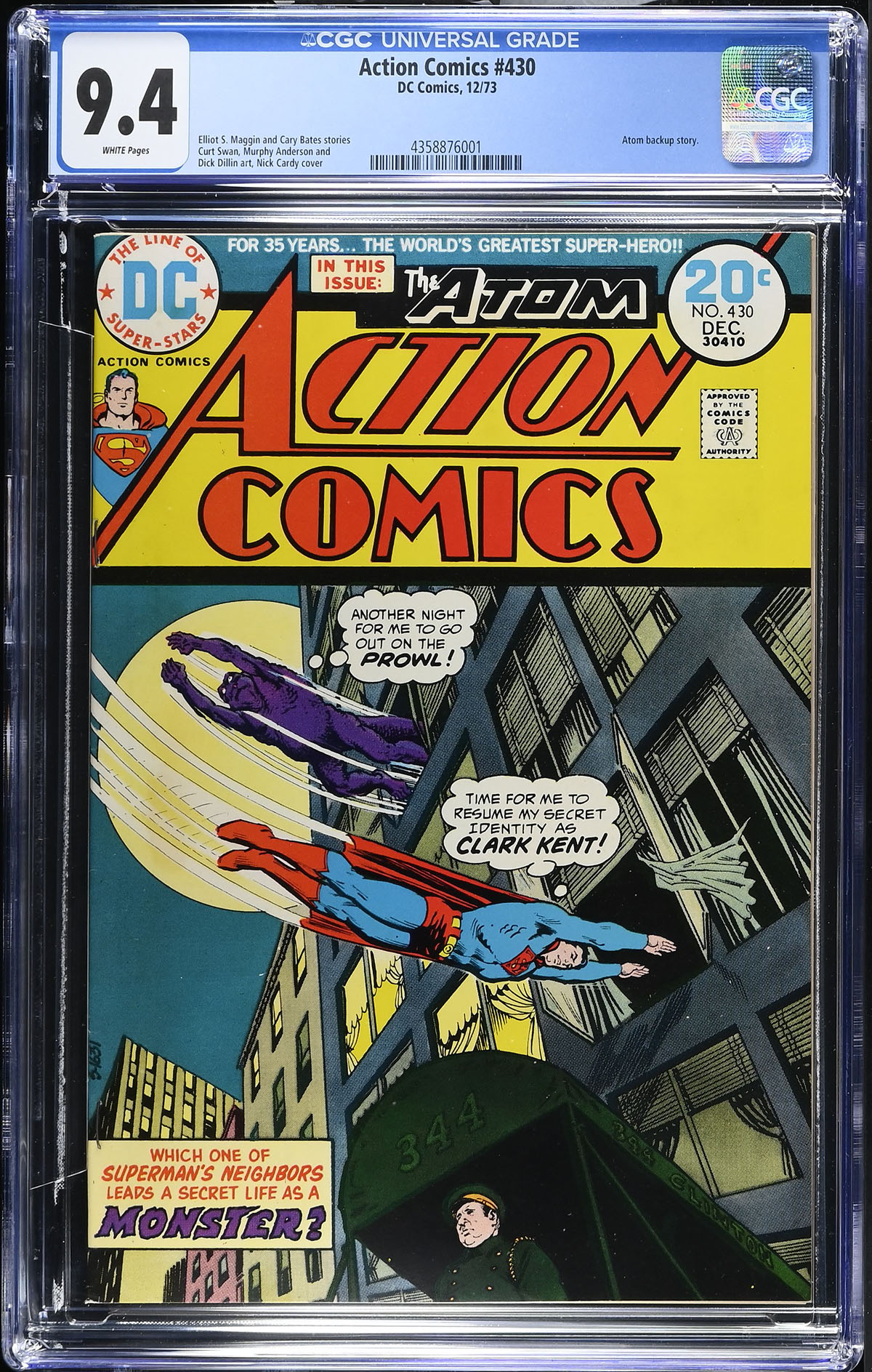 Action Comics #430 CGC 9.4 w