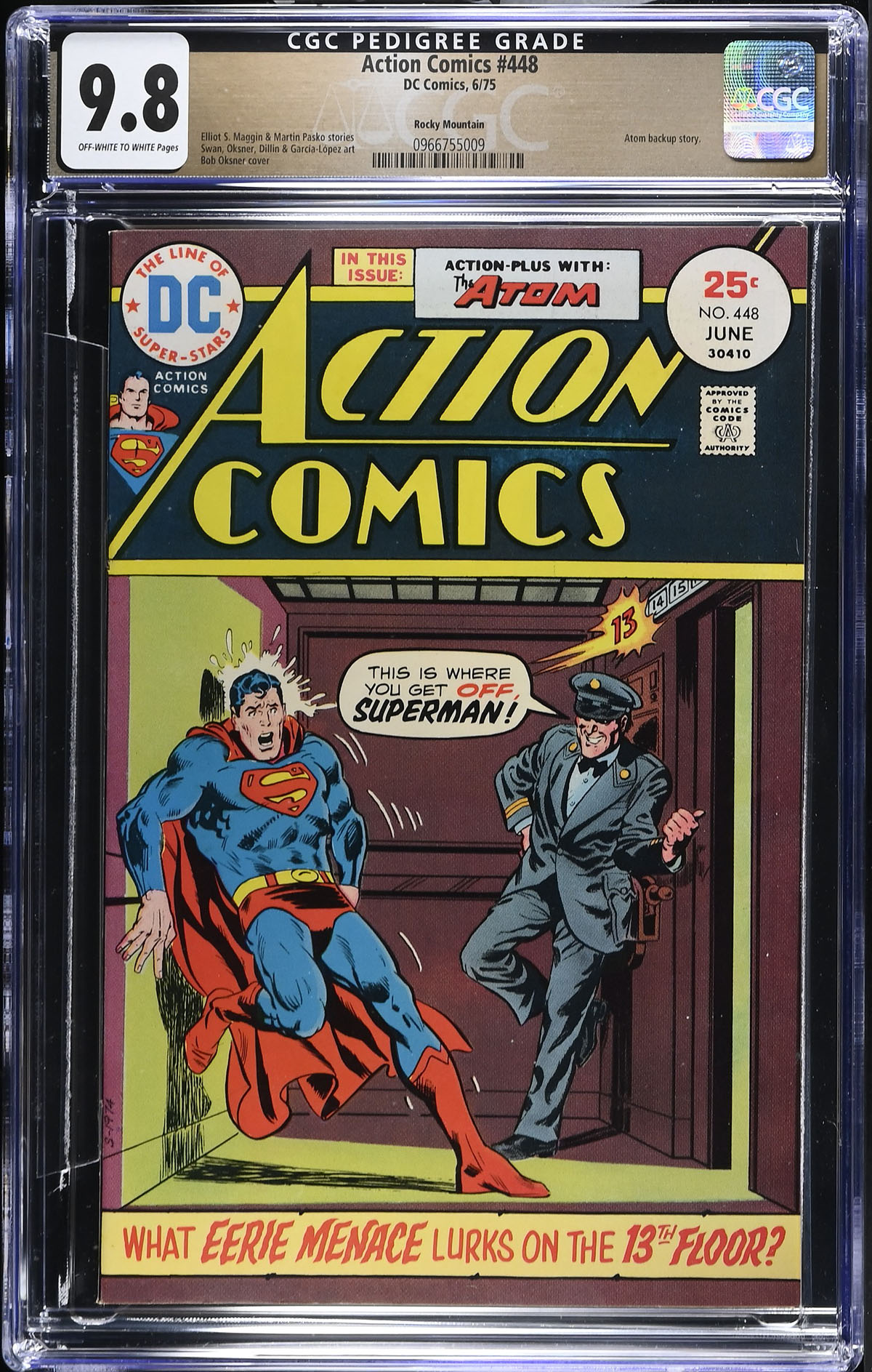 Action Comics #448 CGC 9.8 ow/w Rocky Mountain