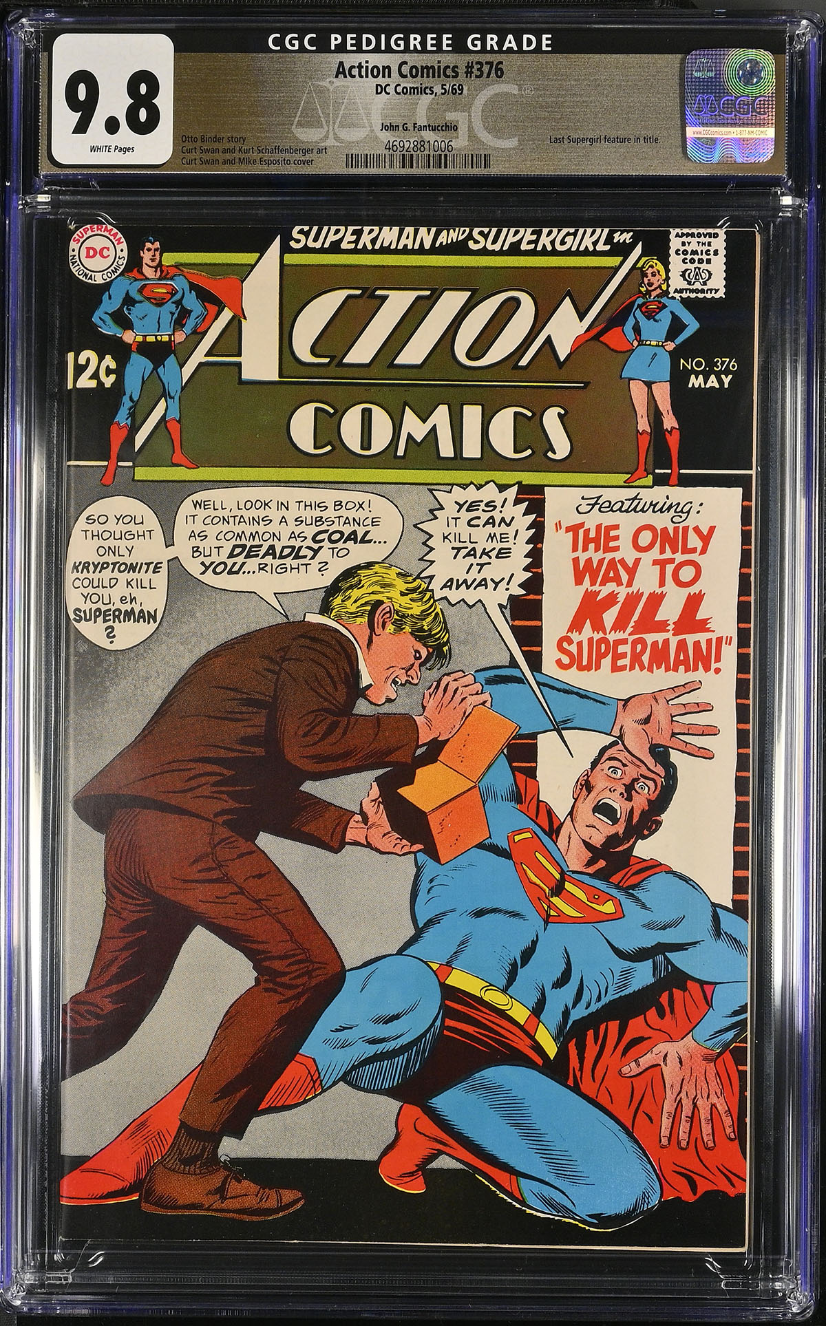 Action Comics #376 CGC 9.8 w John G. Fantucchio