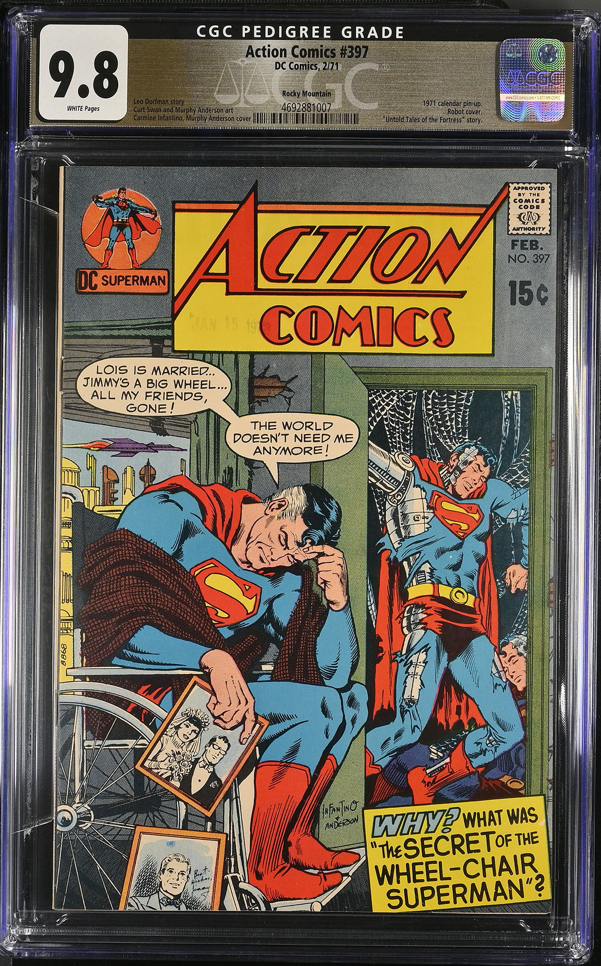 Action Comics #397 CGC 9.8 w Rocky Mountain