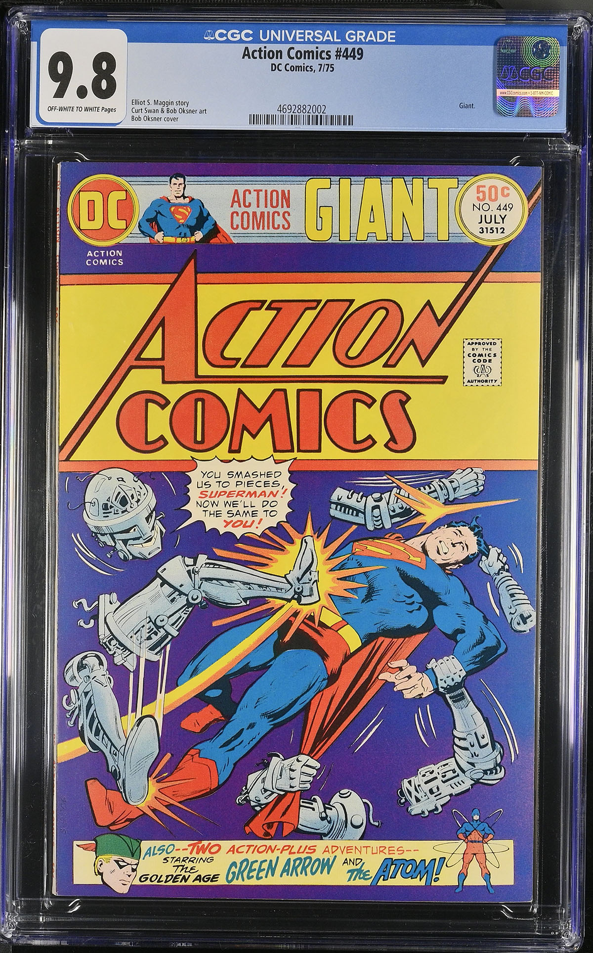 Action Comics #449 CGC 9.8 w