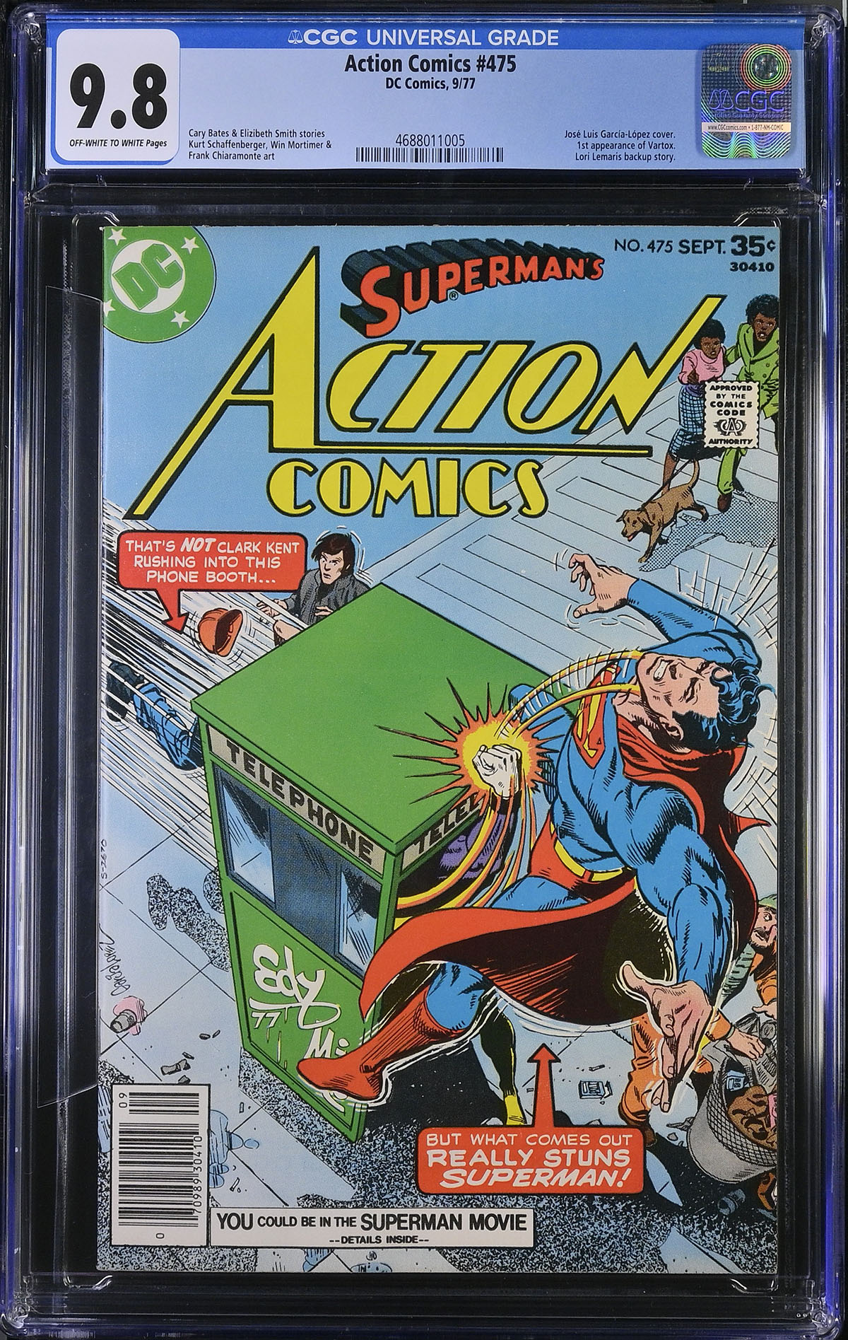 Action Comics #475 CGC 9.8 w
