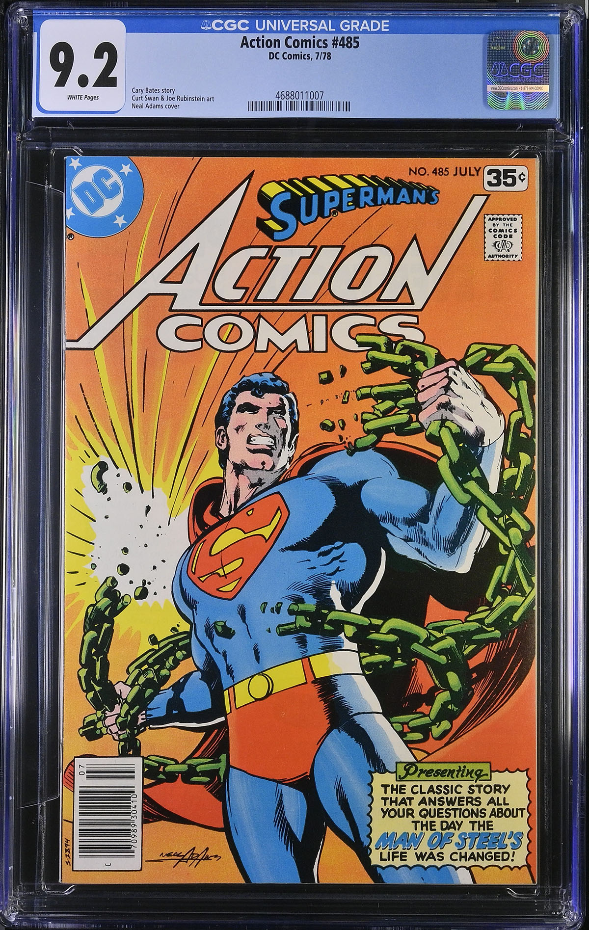 Action Comics #485 CGC 9.2 w
