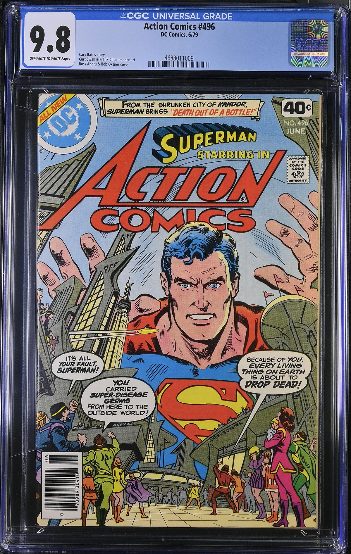 Action Comics #496 CGC 9.8 ow/w