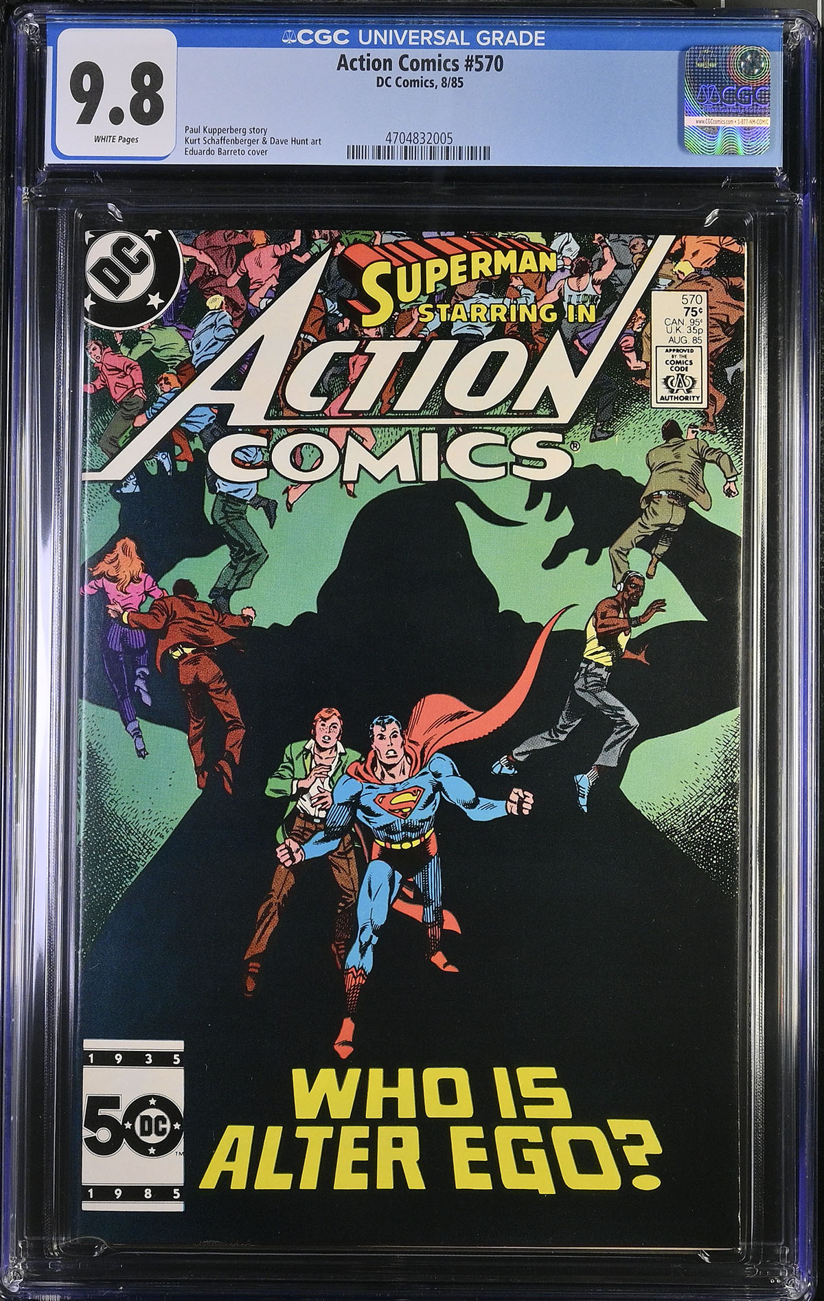 Action Comics #570 CGC 9.8 w