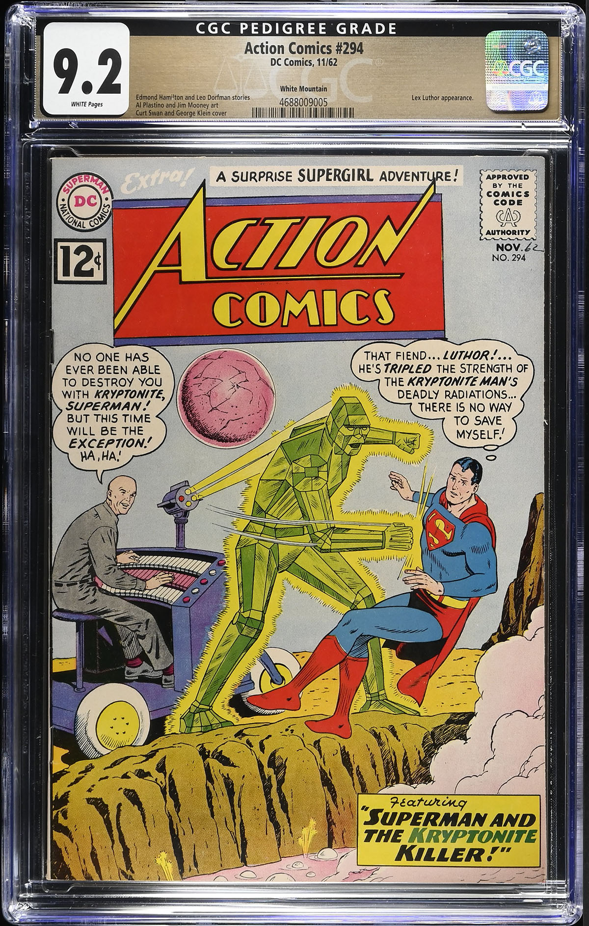 Action Comics #294 CGC 9.2 w White Mountain