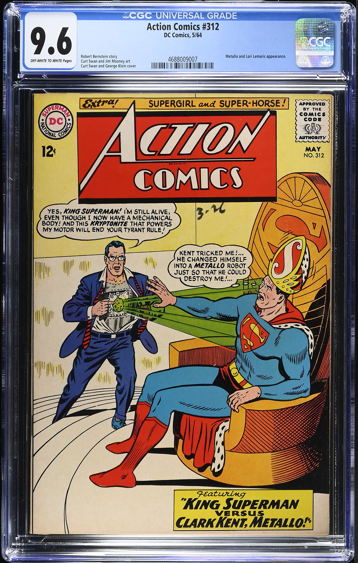 Action Comics #312 CGC 9.6 ow/w