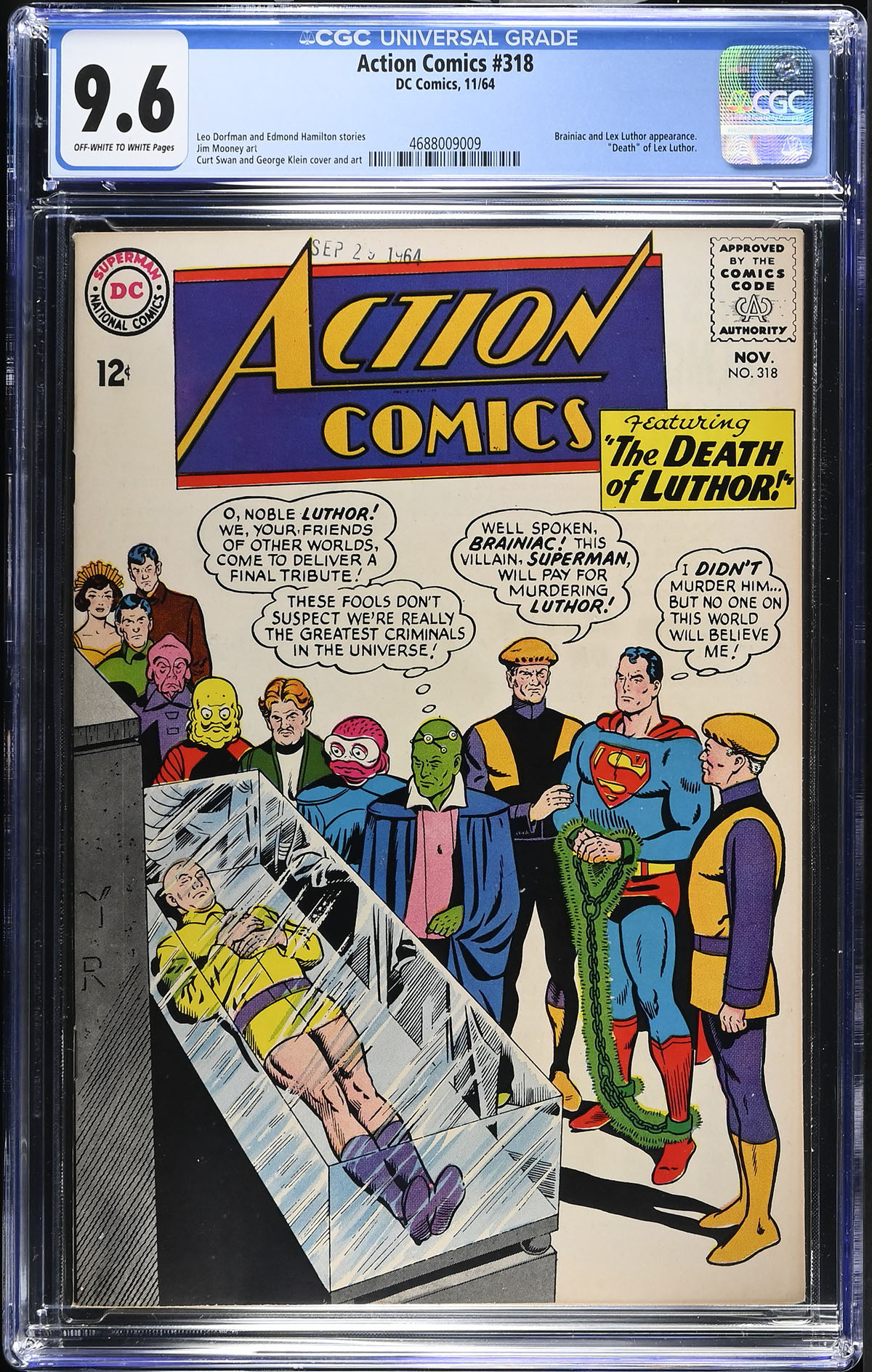 Action Comics #318 CGC 9.6 ow/w