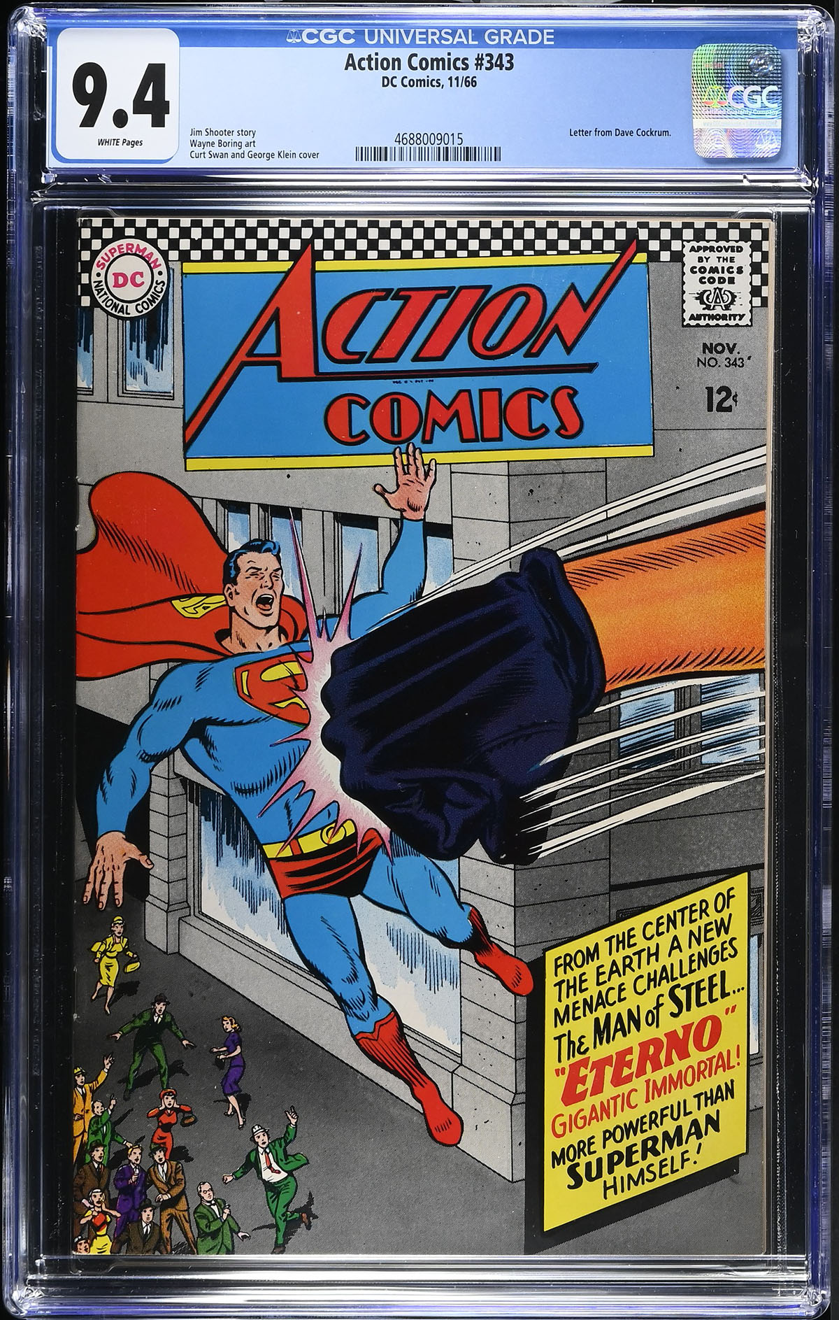 Action Comics #343 CGC 9.4 ow/w