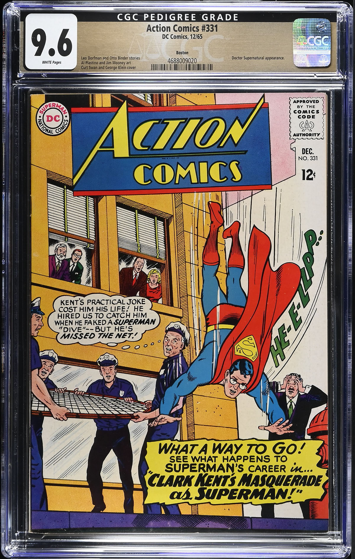 Action Comics #331 CGC 9.6 w Boston