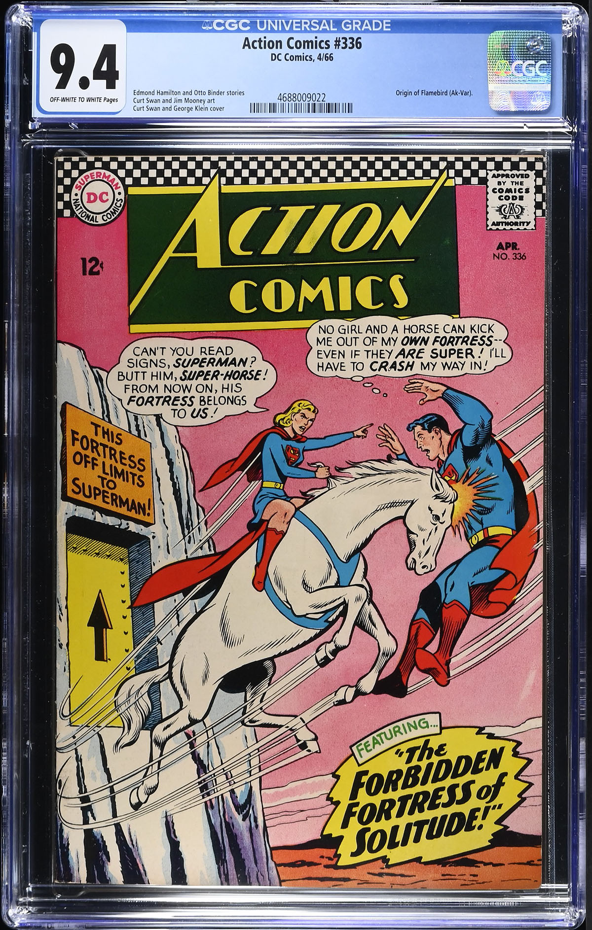 Action Comics #336 CGC 9.4 ow/w