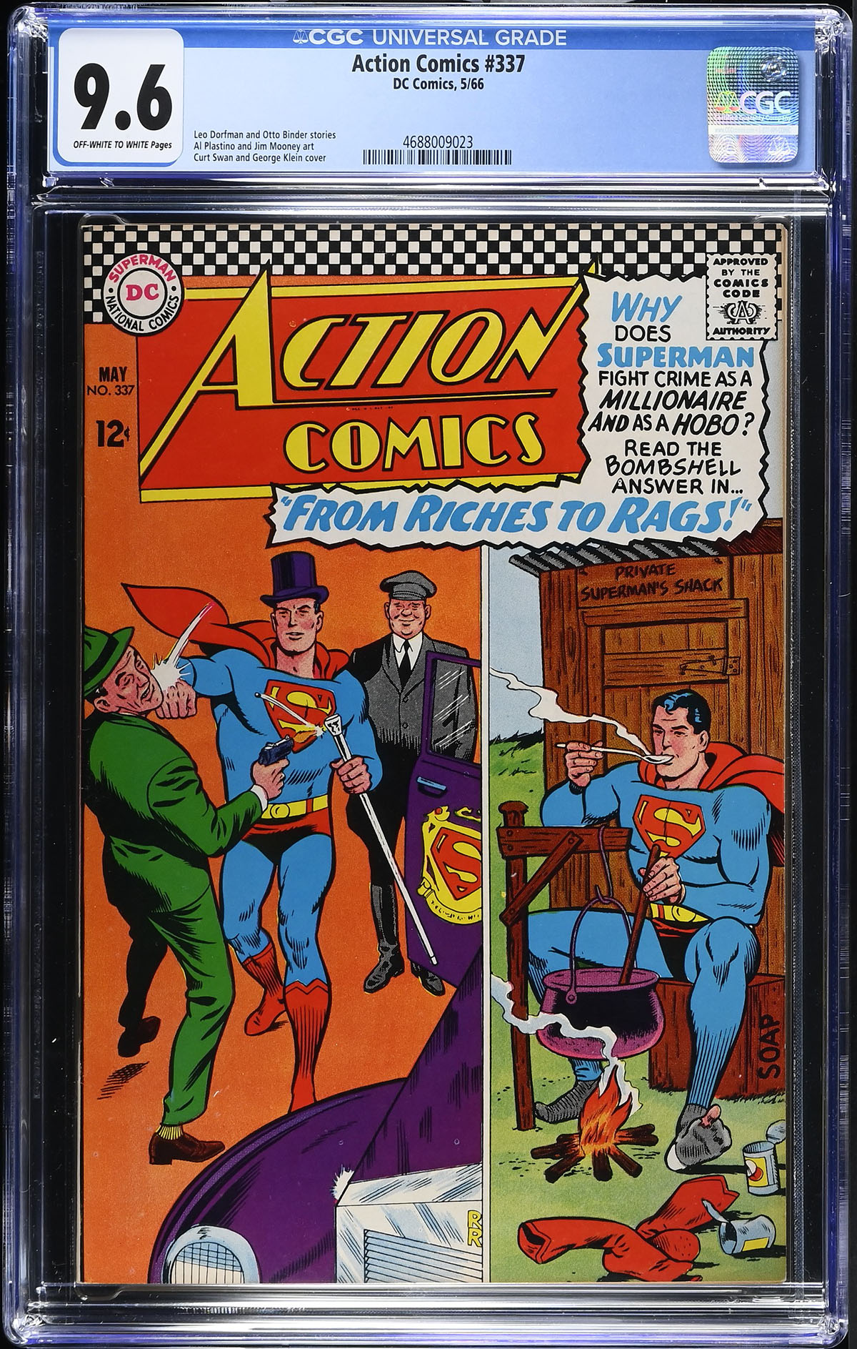 Action Comics #337 CGC 9.6 ow/w
