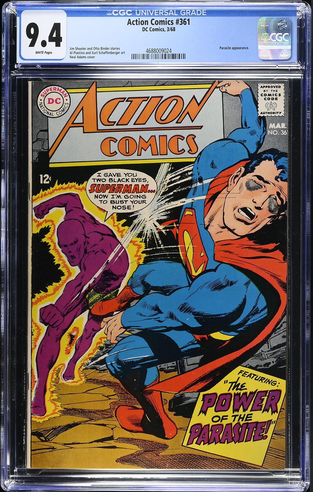 Action Comics #361 CGC 9.4 w