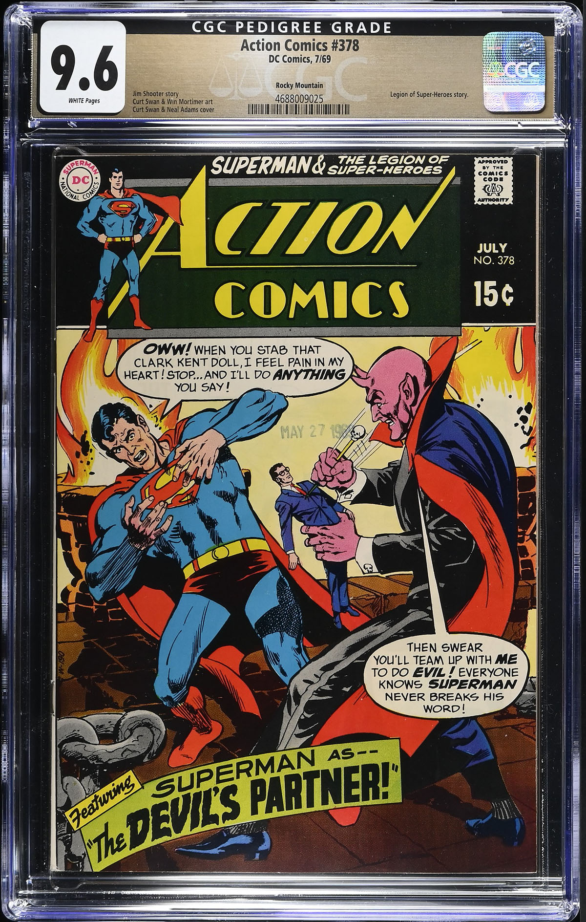 Action Comics #378 CGC 9.6 w Rocky Mountain