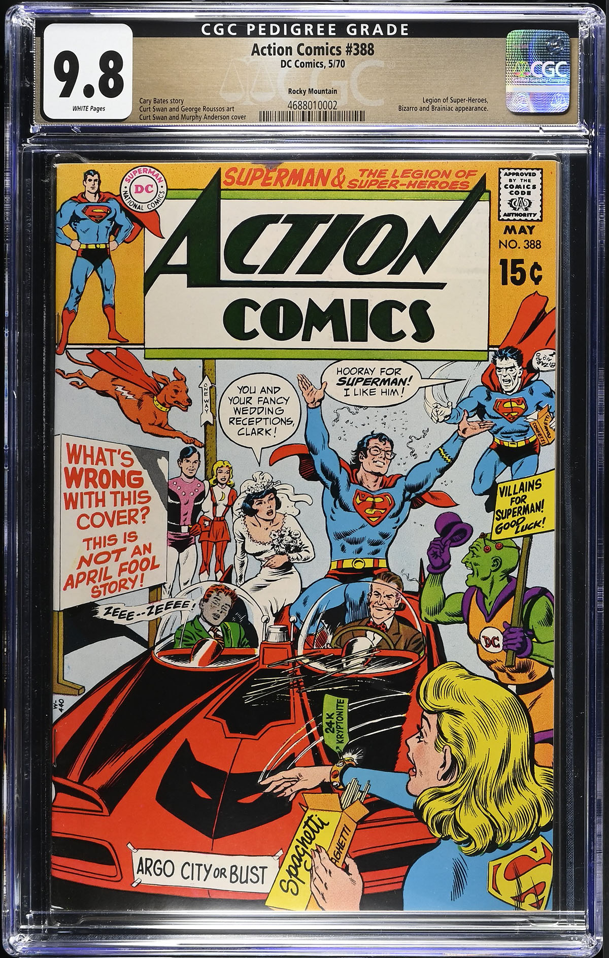 Action Comics #388 CGC 9.8 w Rocky Mountain