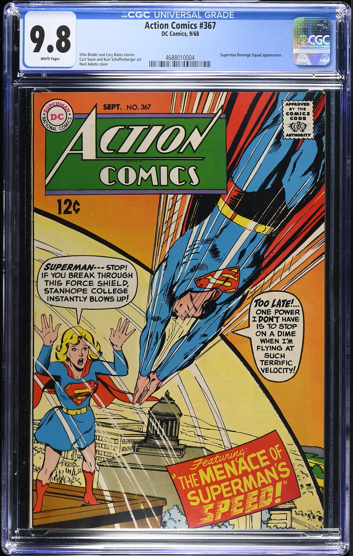 Action Comics #367 CGC 9.8 w
