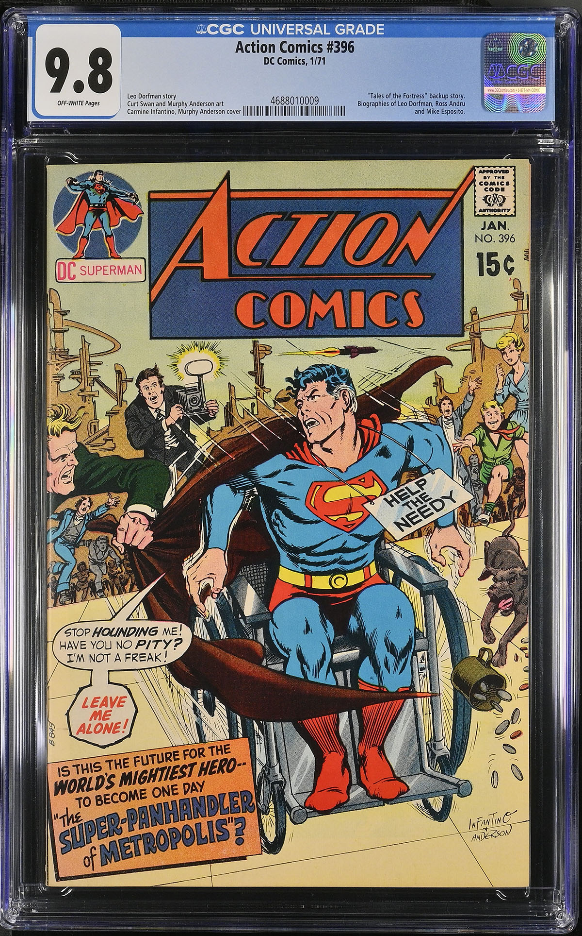 Action Comics #396 CGC 9.8 ow
