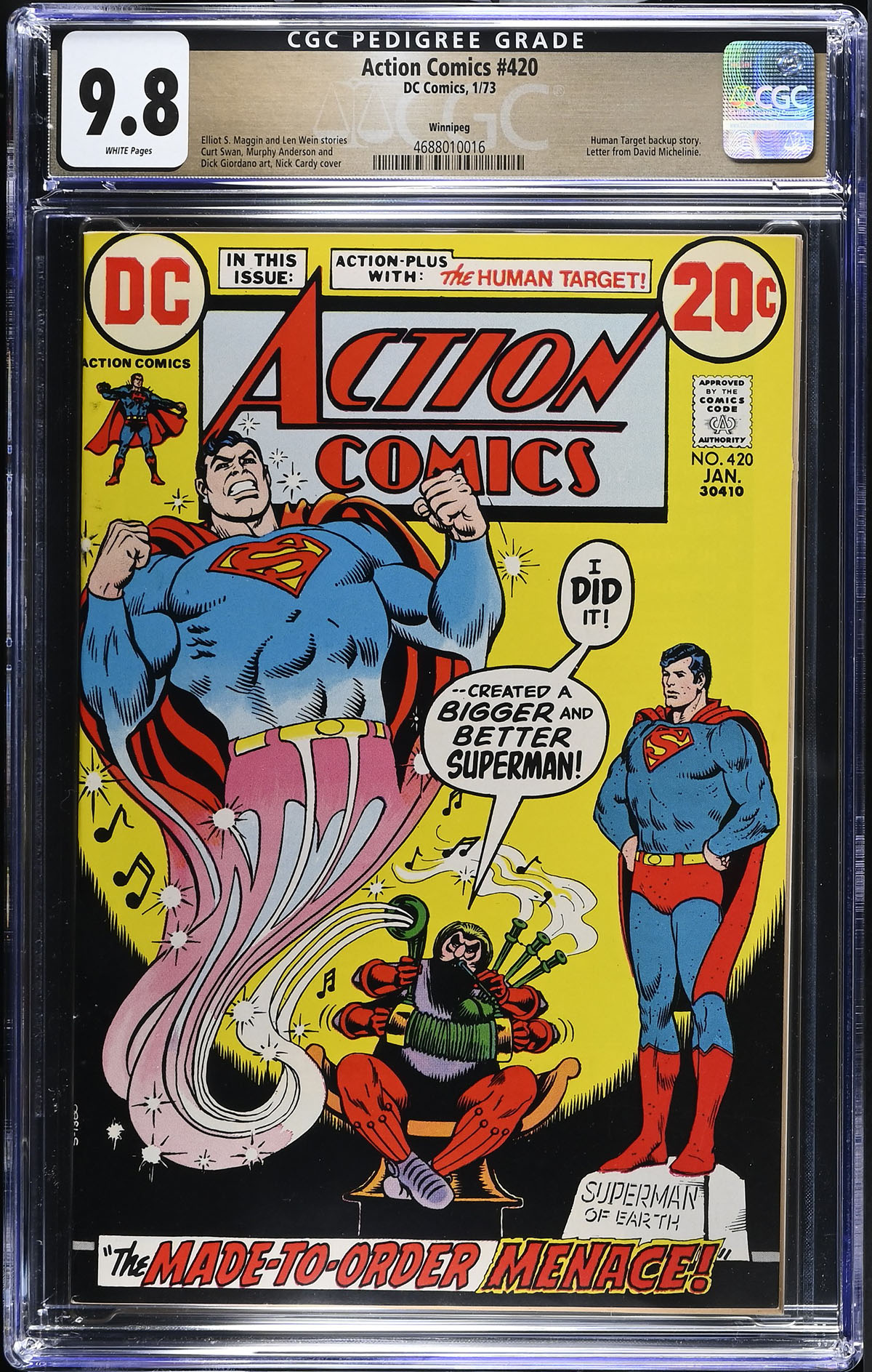 Action Comics #420 CGC 9.8 w Winnipeg