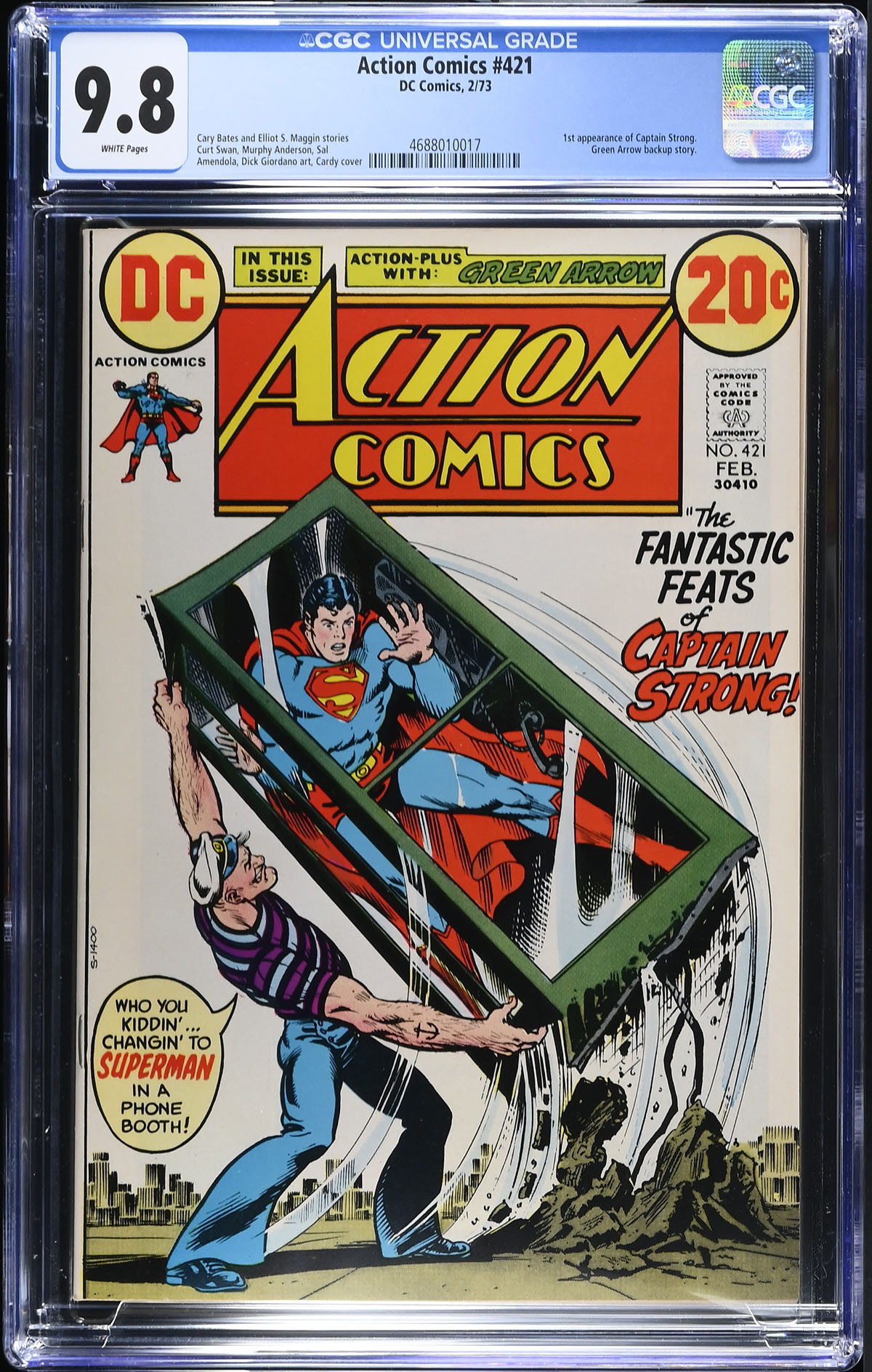 Action Comics #421 CGC 9.8 w