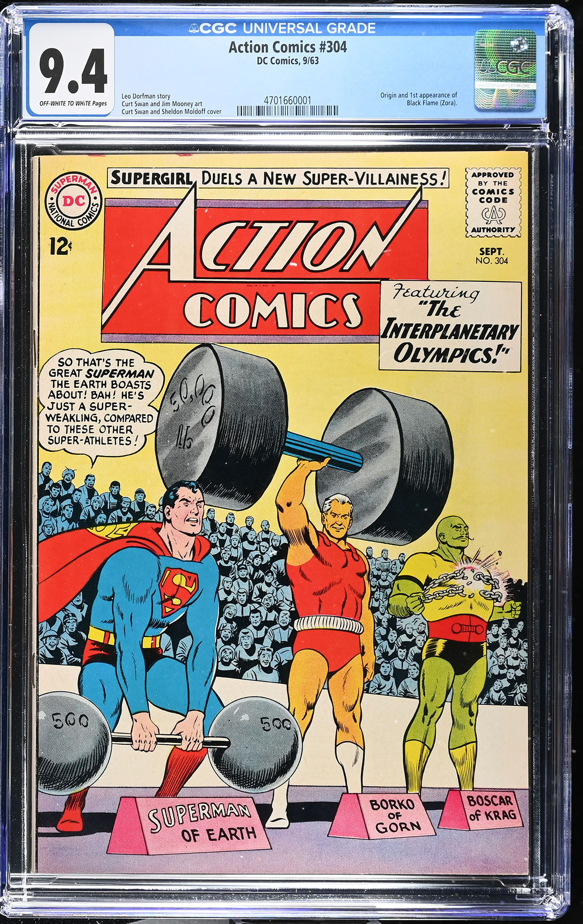 Action Comics #304 CGC 9.4 ow/w
