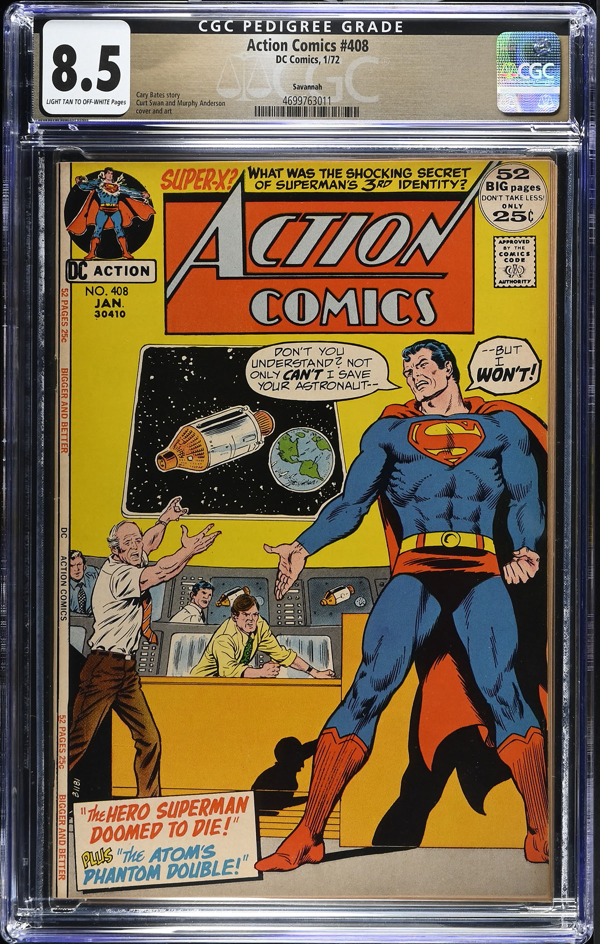 Action Comics #408 CGC 8.5 lt/ow Savannah