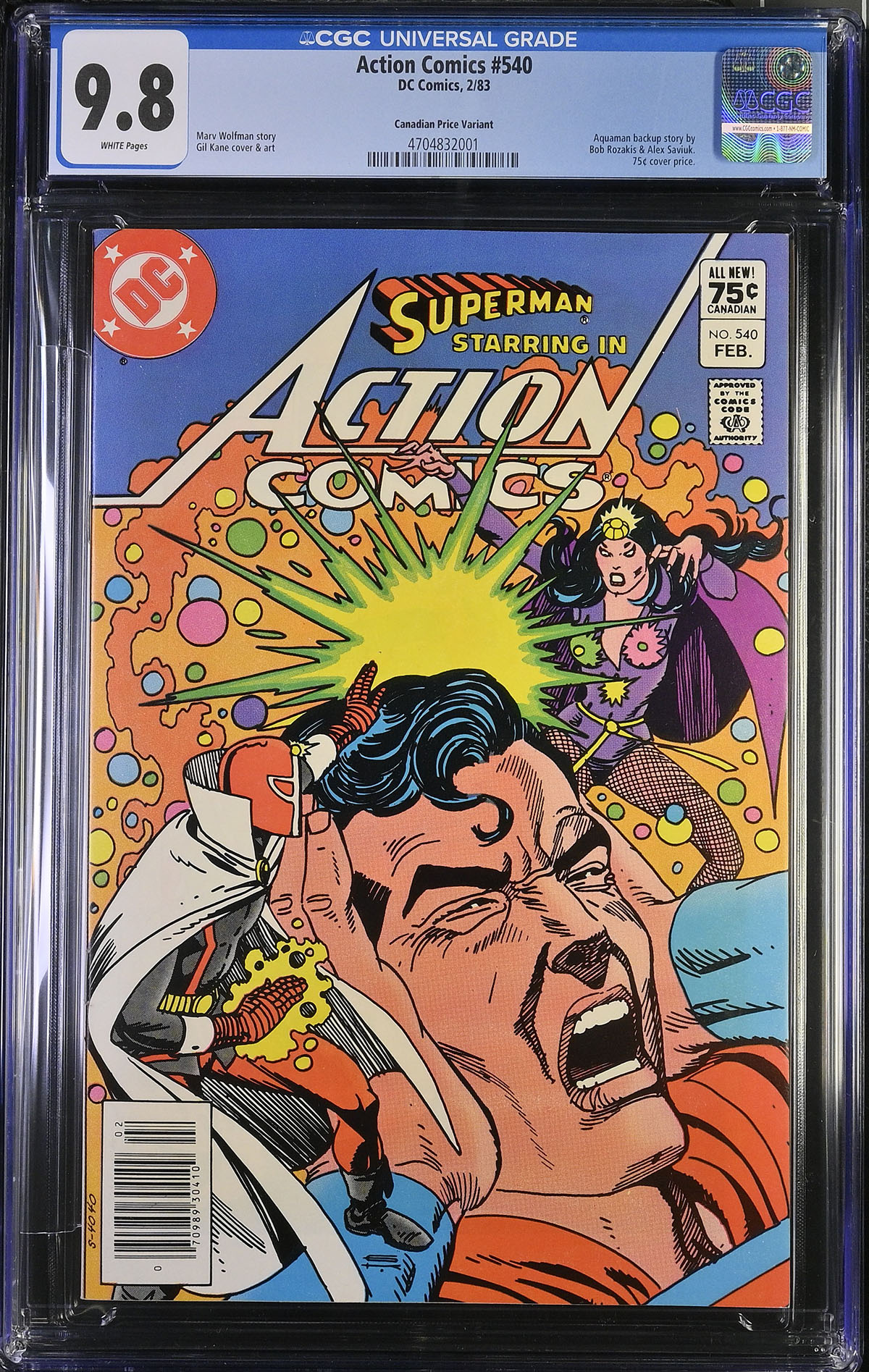 Action Comics #540 CGC 9.8 w Canadian Price Variant