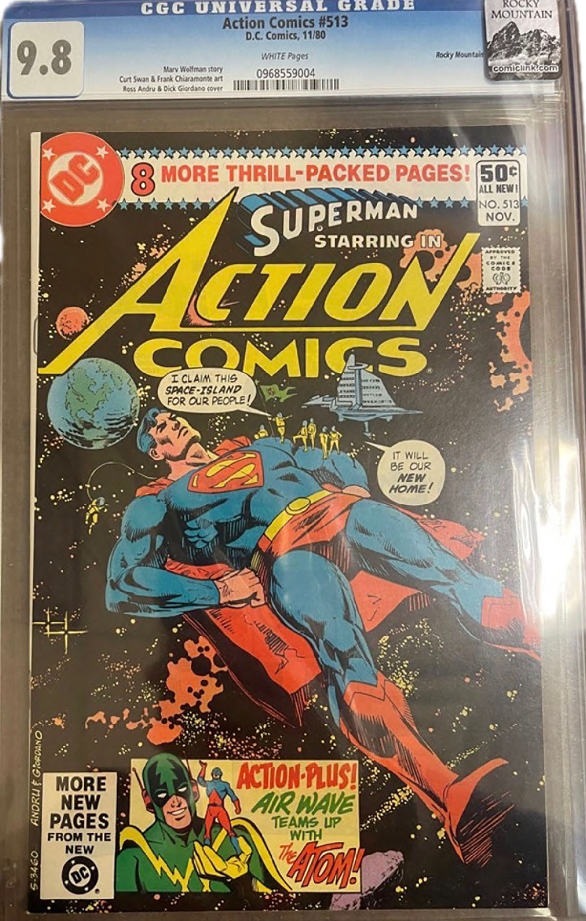 Action Comics #513 CGC 9.8 w Rocky Mountain