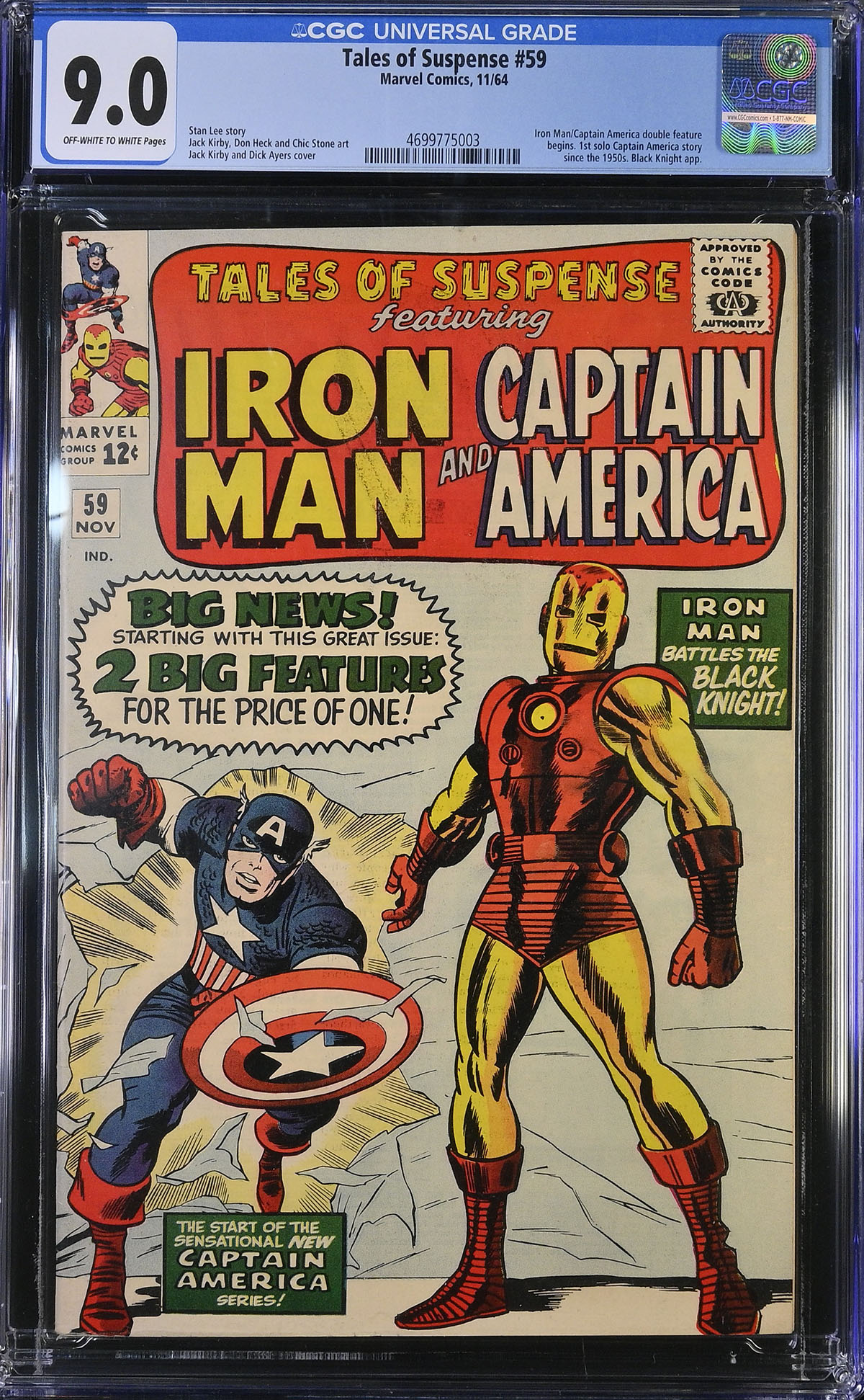 Tales of Suspense #59 CGC 9.0 ow/w