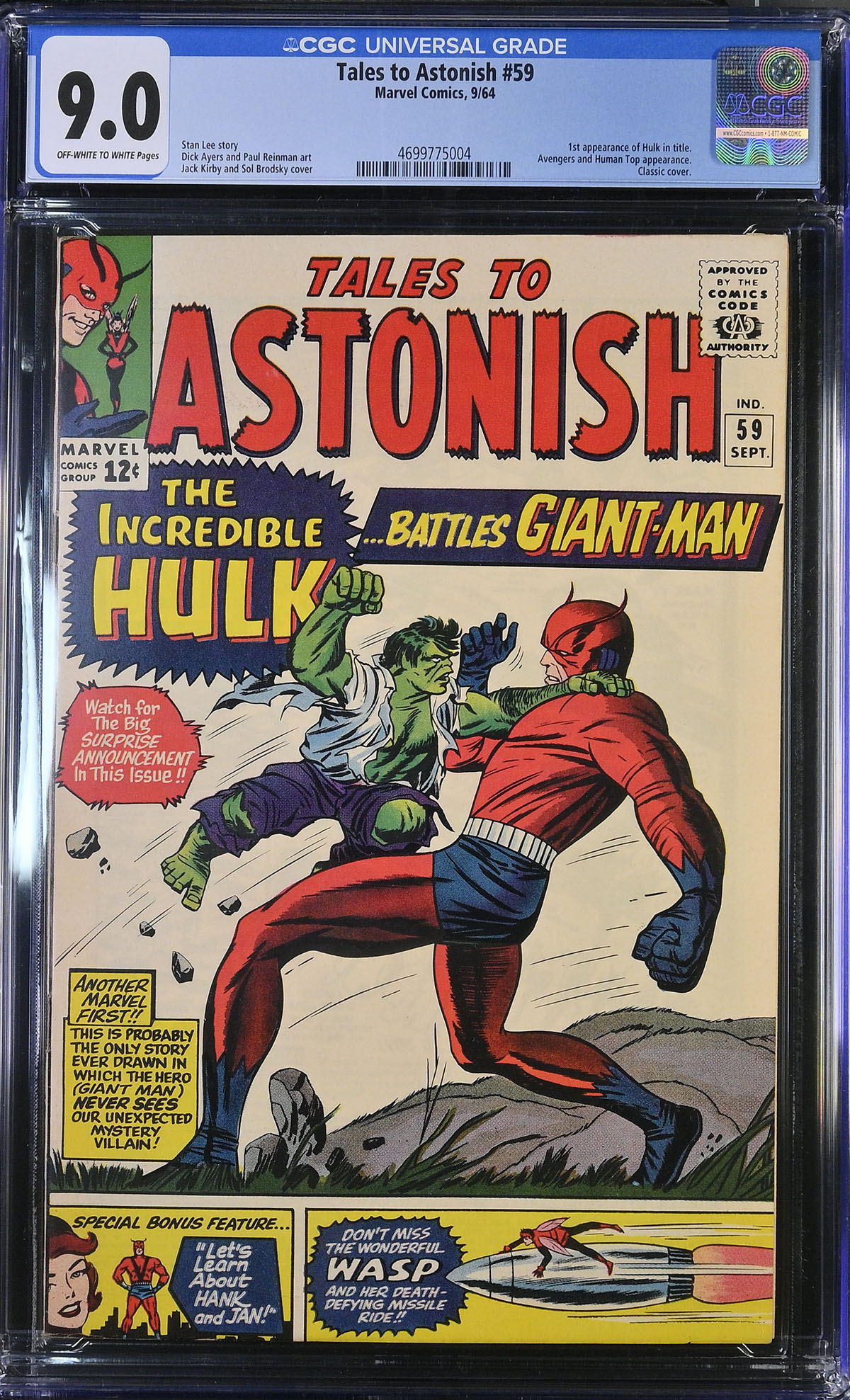 Tales to Astonish #59 CGC 9.0 ow/w