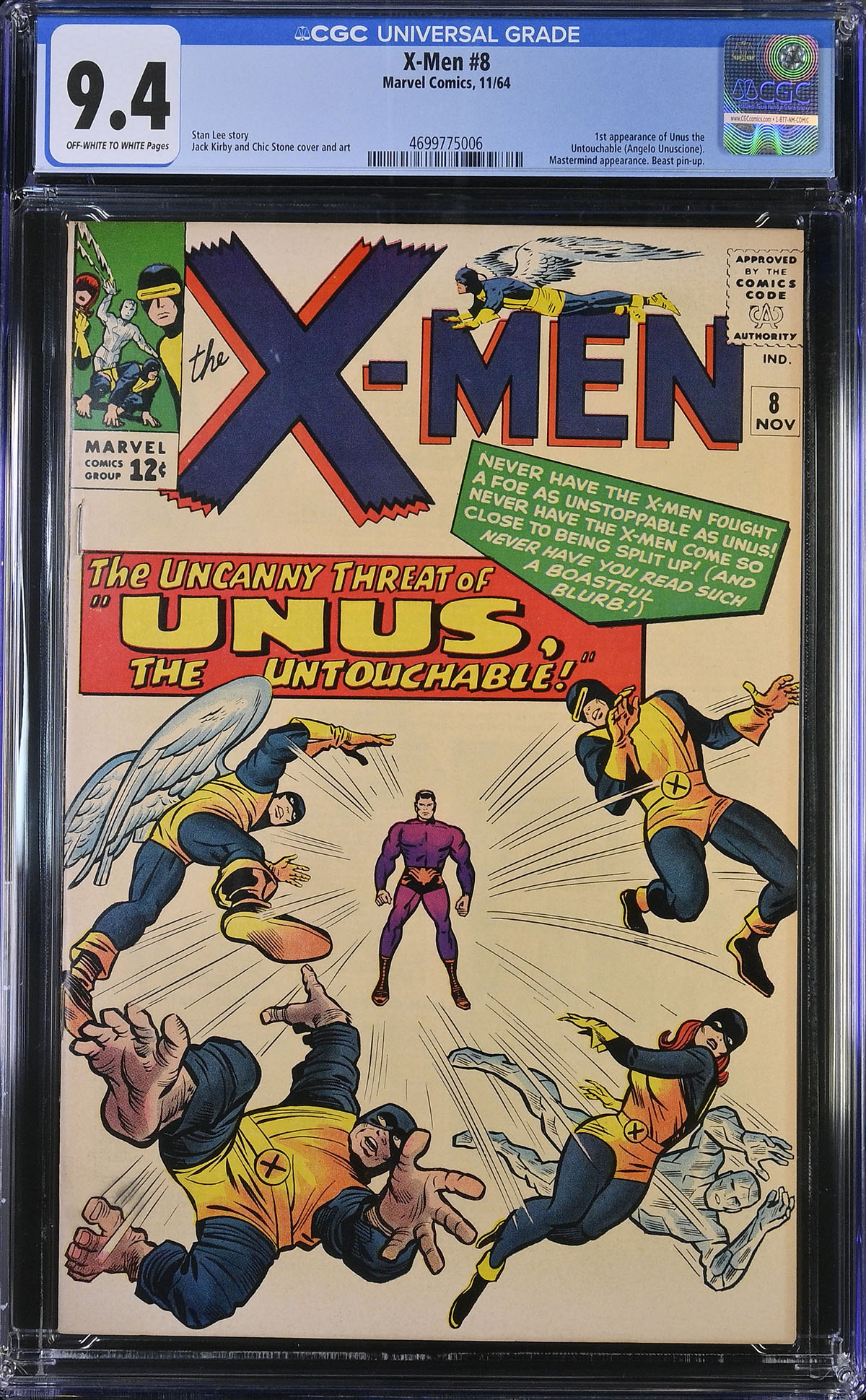 X-Men #8 CGC 9.4 ow/w
