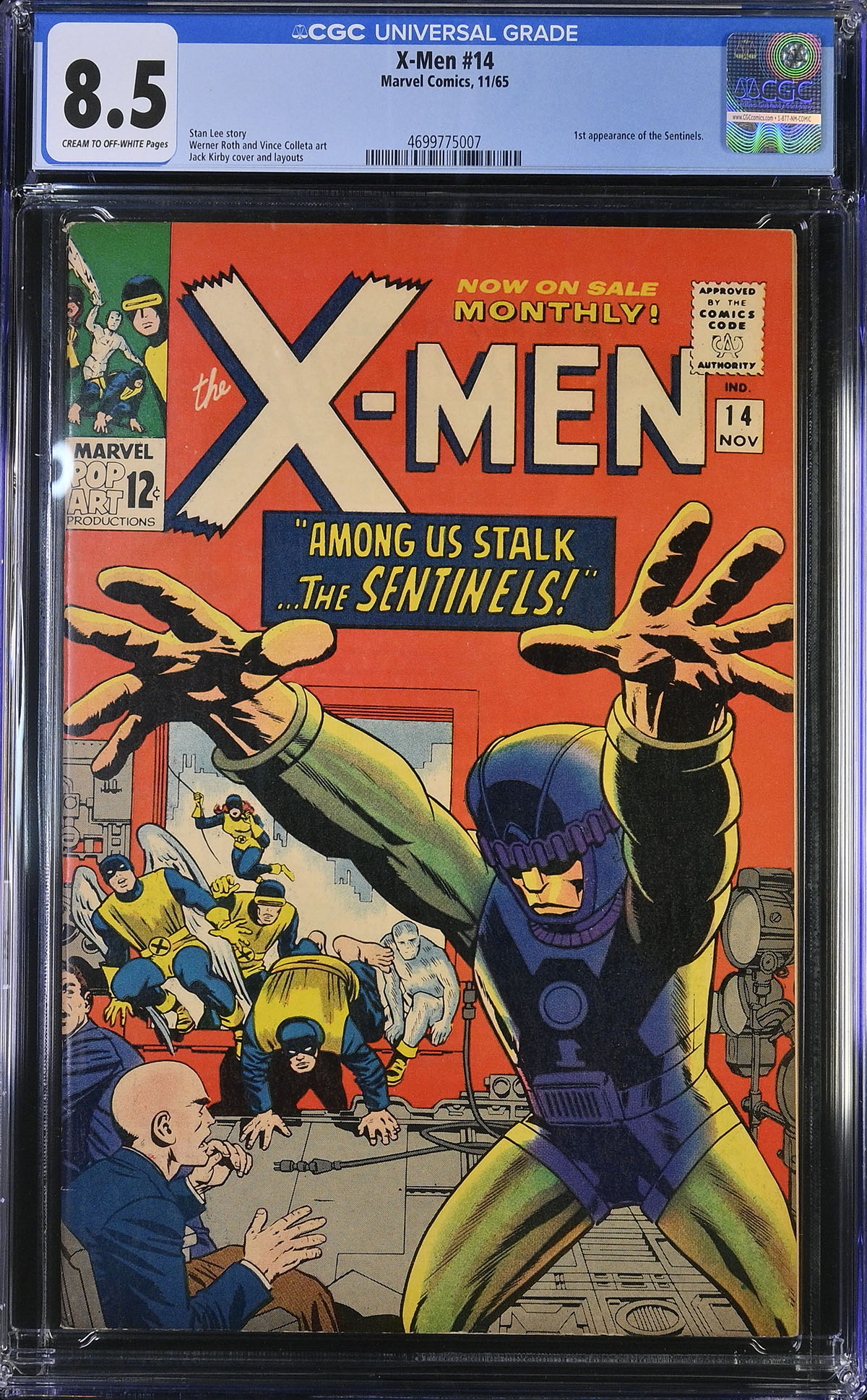 X-Men #14 CGC 8.5 cr/ow