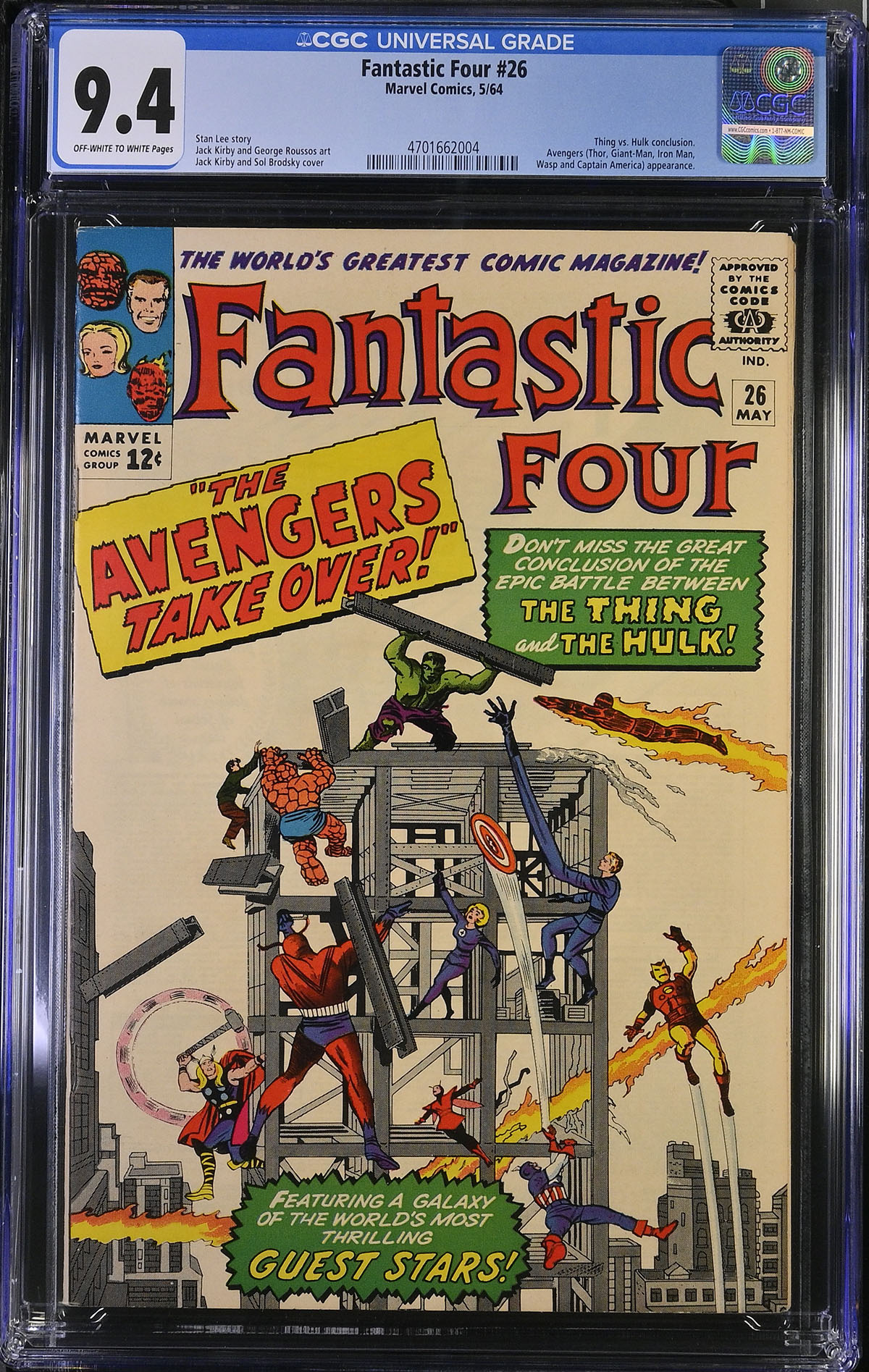 Fantastic Four #26 CGC 9.4 ow/w