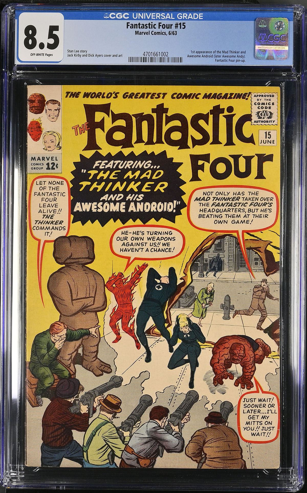 Fantastic Four #15 CGC 8.5 ow