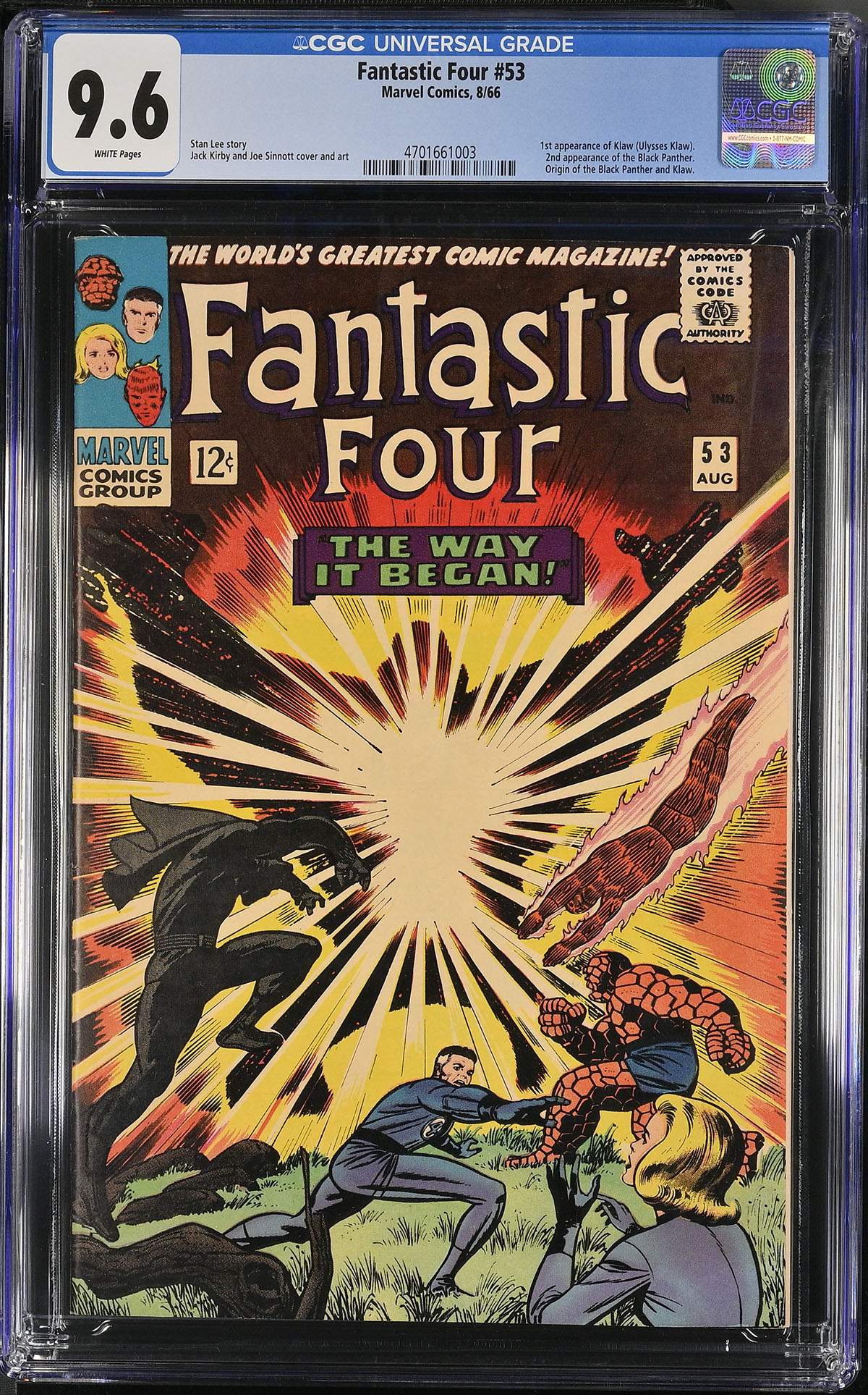 Fantastic Four #53 CGC 9.6 w