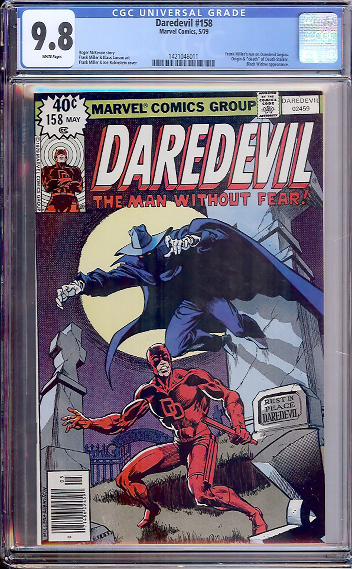 Daredevil #158 CGC 9.8 w